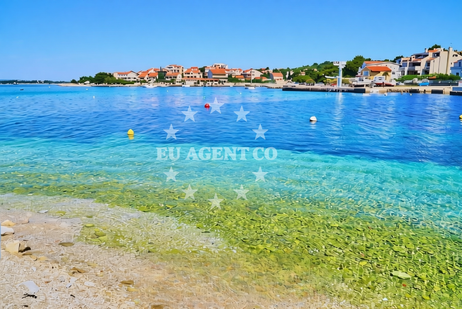 Shoreline and swimming area at Maratuša, Brodarica Beach in Maratuša