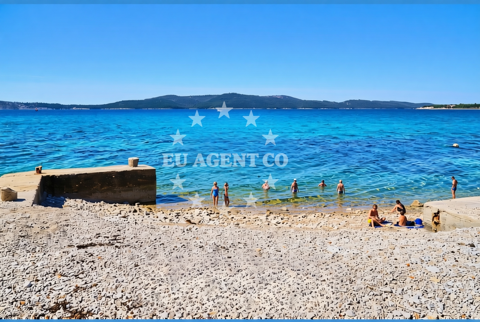 Sea and coastal view of Maratuša, Brodarica Beach in Maratuša