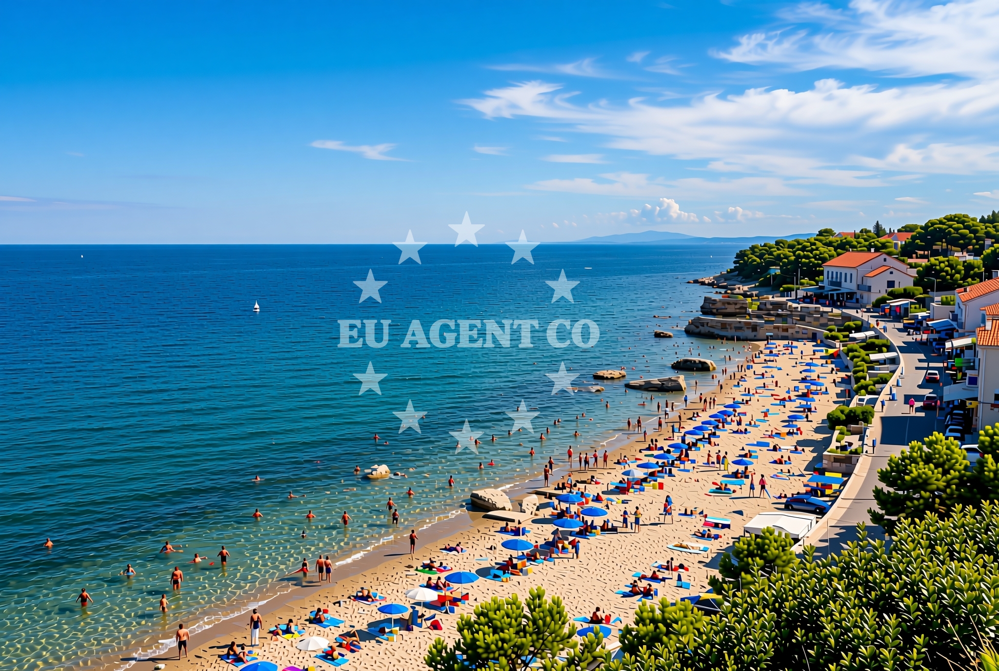 Sea and coastal view of Mareda jug, Mareda Beach in Mareda jug