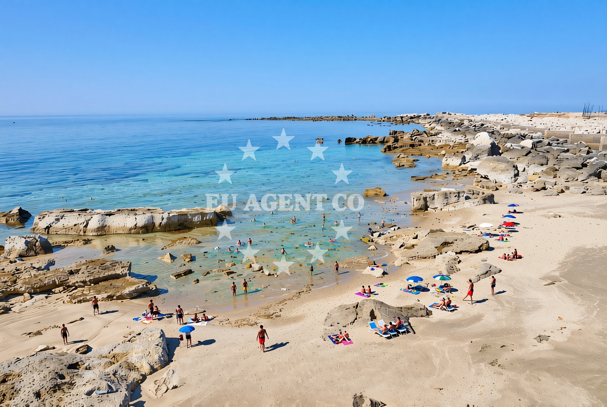 Shoreline and swimming area at Margarita (dog beach), Katoro Beach in Margarita (plaža za pse)