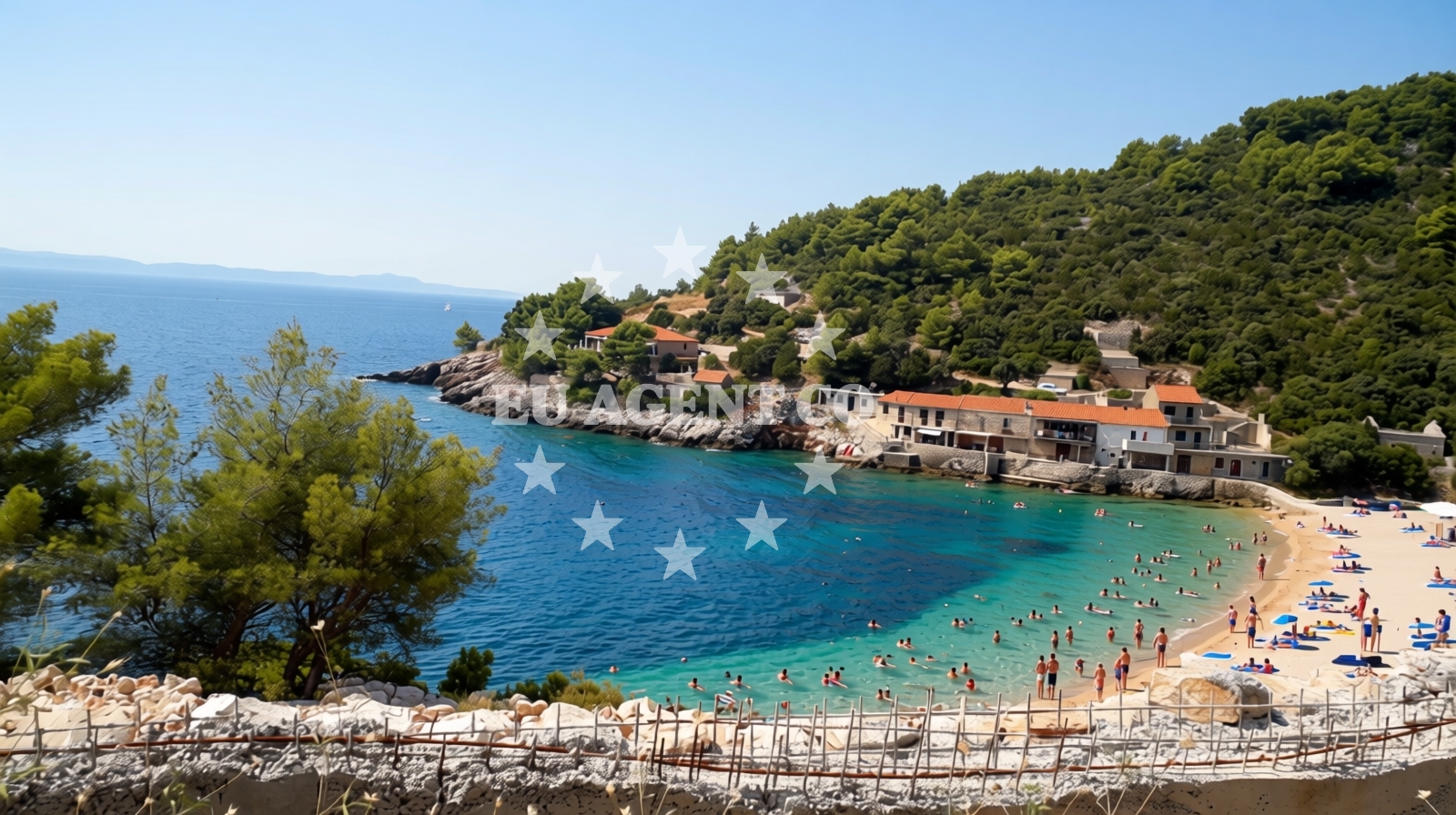 Sea and coastal view of Maria beach