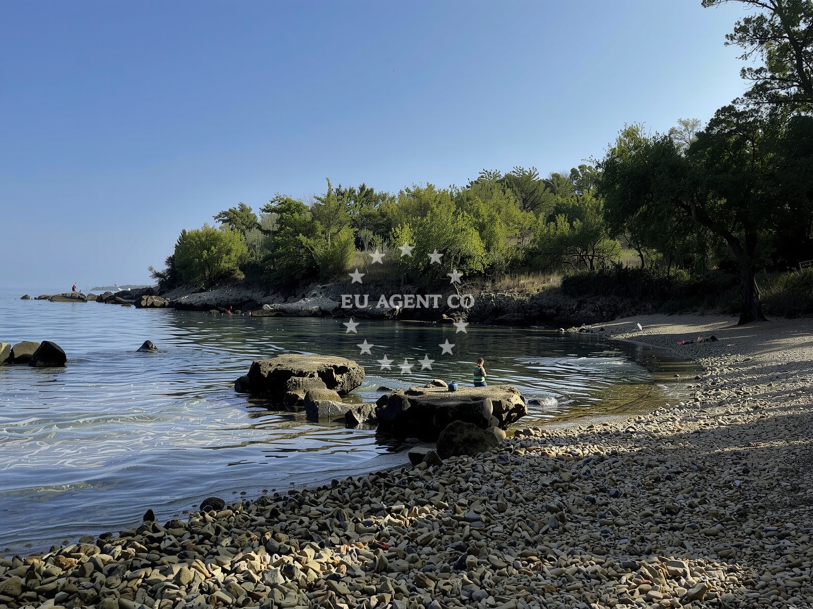 Shoreline and swimming area at Maria Beach in Glavotok 4, Krk