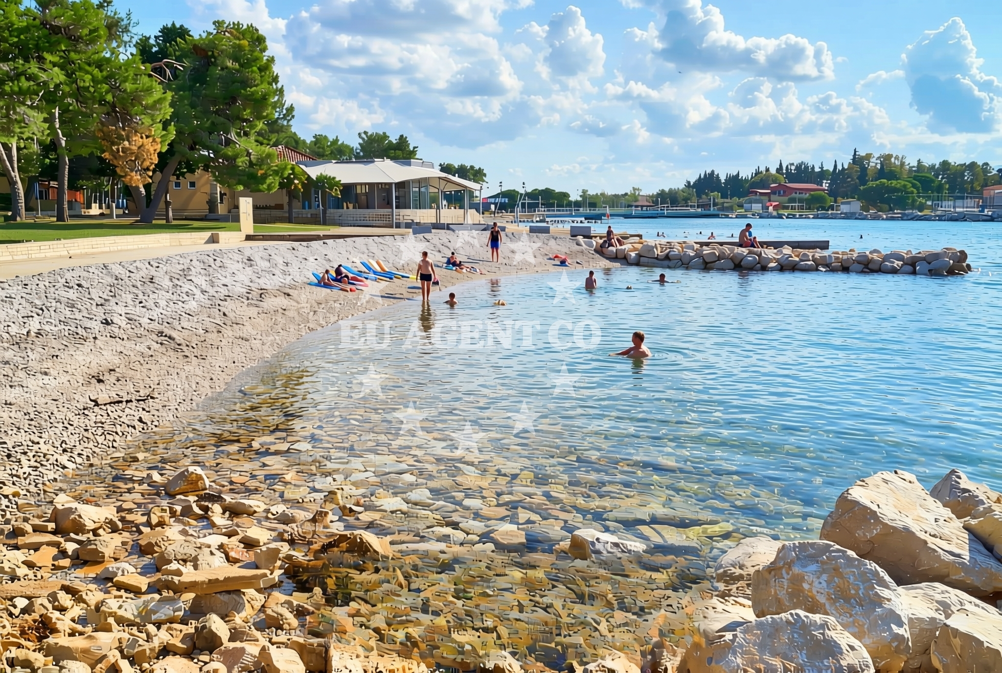 Beach facilities and surroundings at Marija, Monterol Beach in Marija
