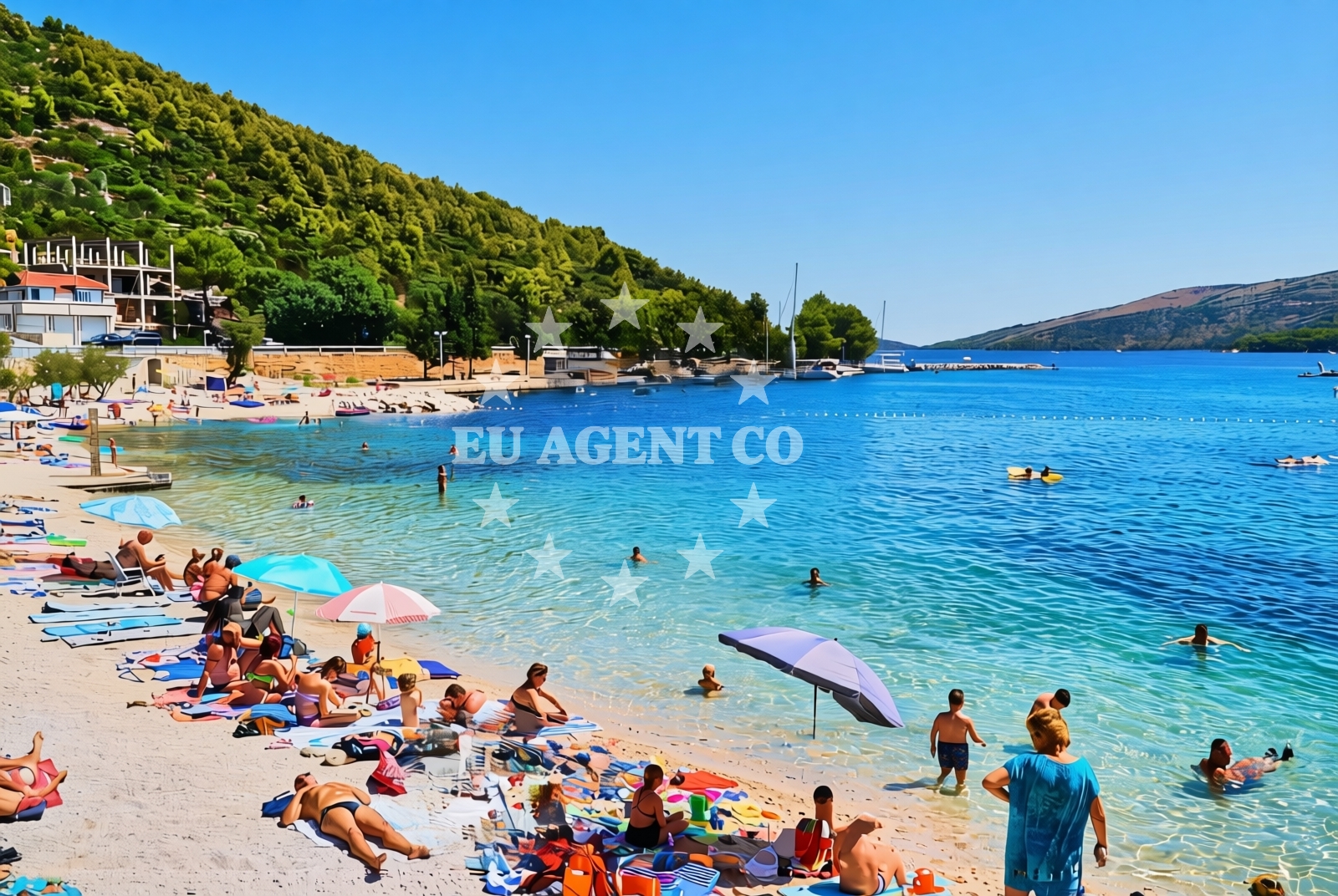 Sea and coastal view of Marina: beaches and coves (2) in Marina