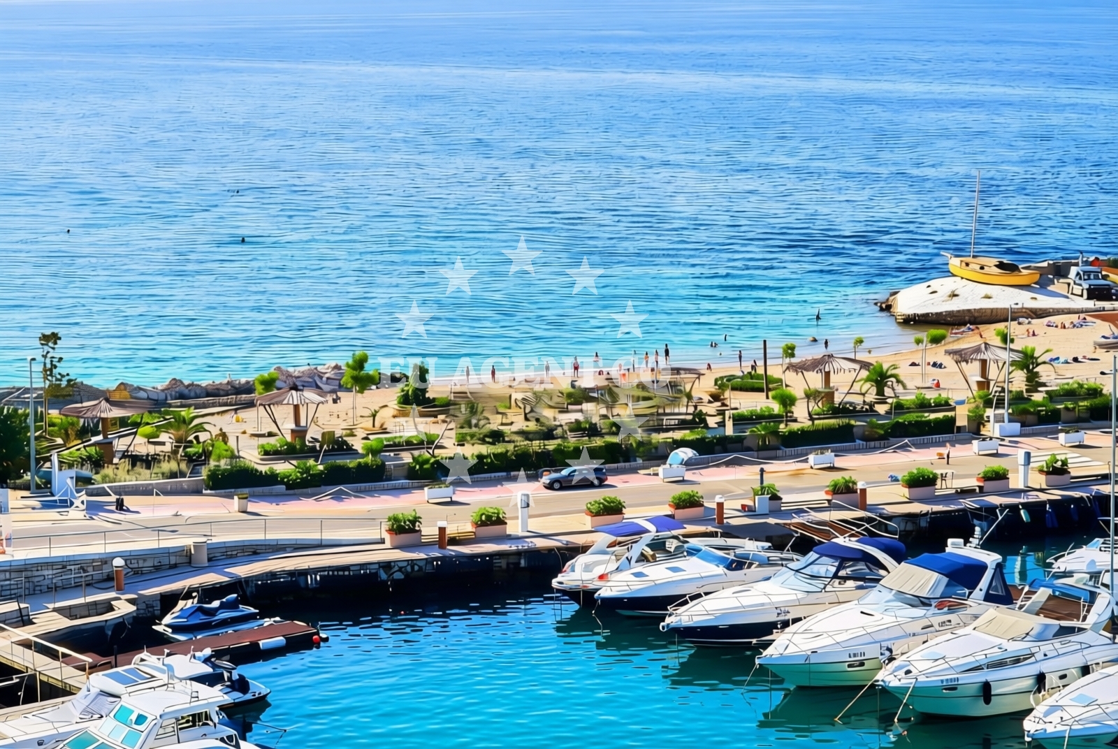 Overview of Marina Ramova sredina, Krvavica Beach in Marina Ramova sredina