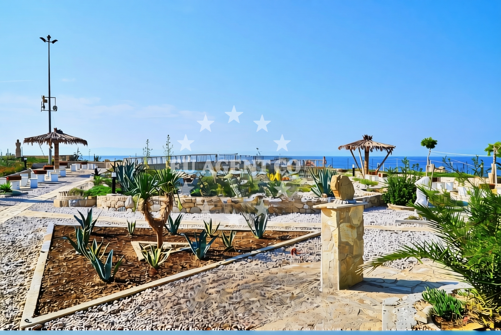 Sea and coastal view of Marina Ramova sredina, Krvavica Beach in Marina Ramova sredina