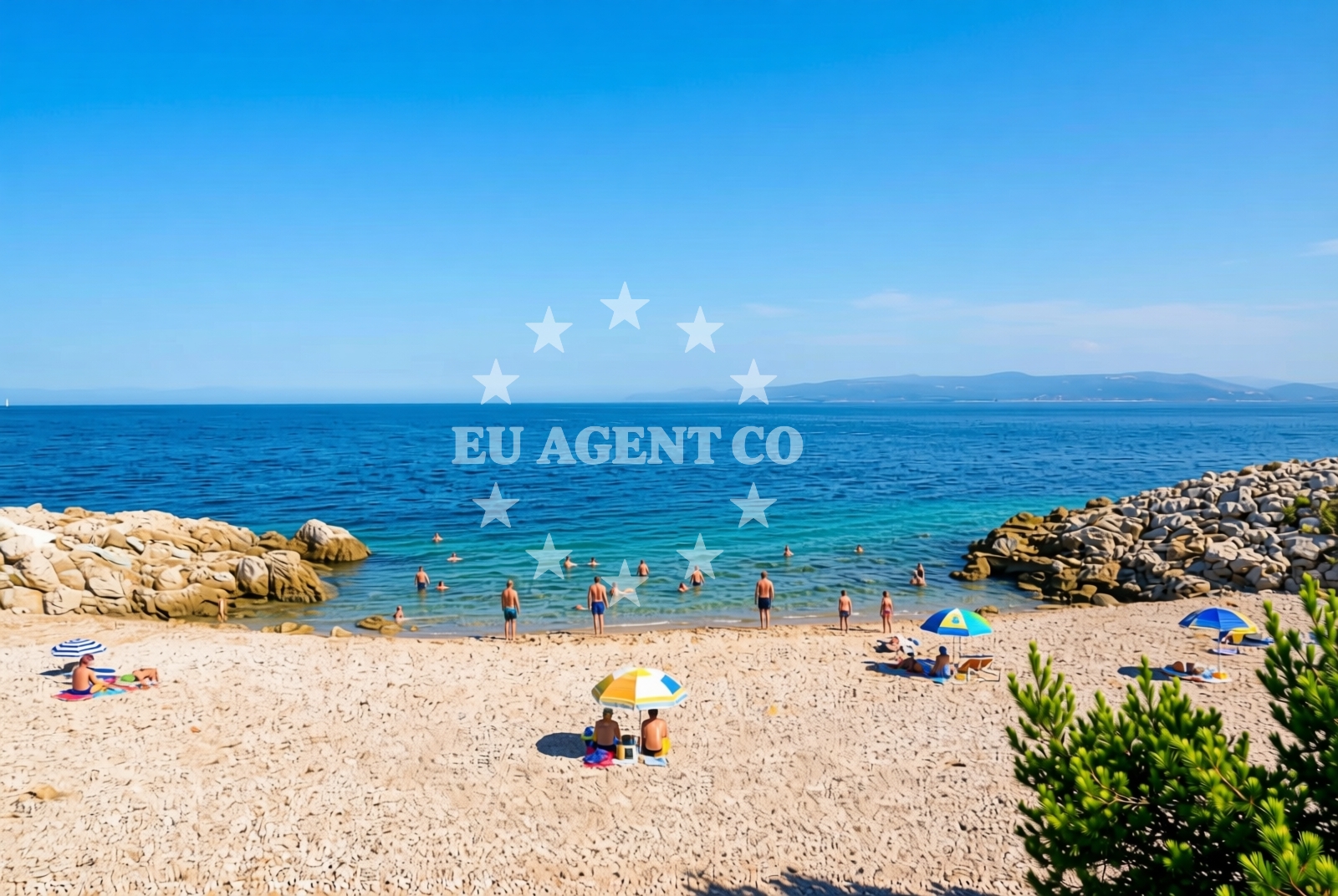 Beach facilities and surroundings at Marina Ramova sredina, Krvavica Beach in Marina Ramova sredina