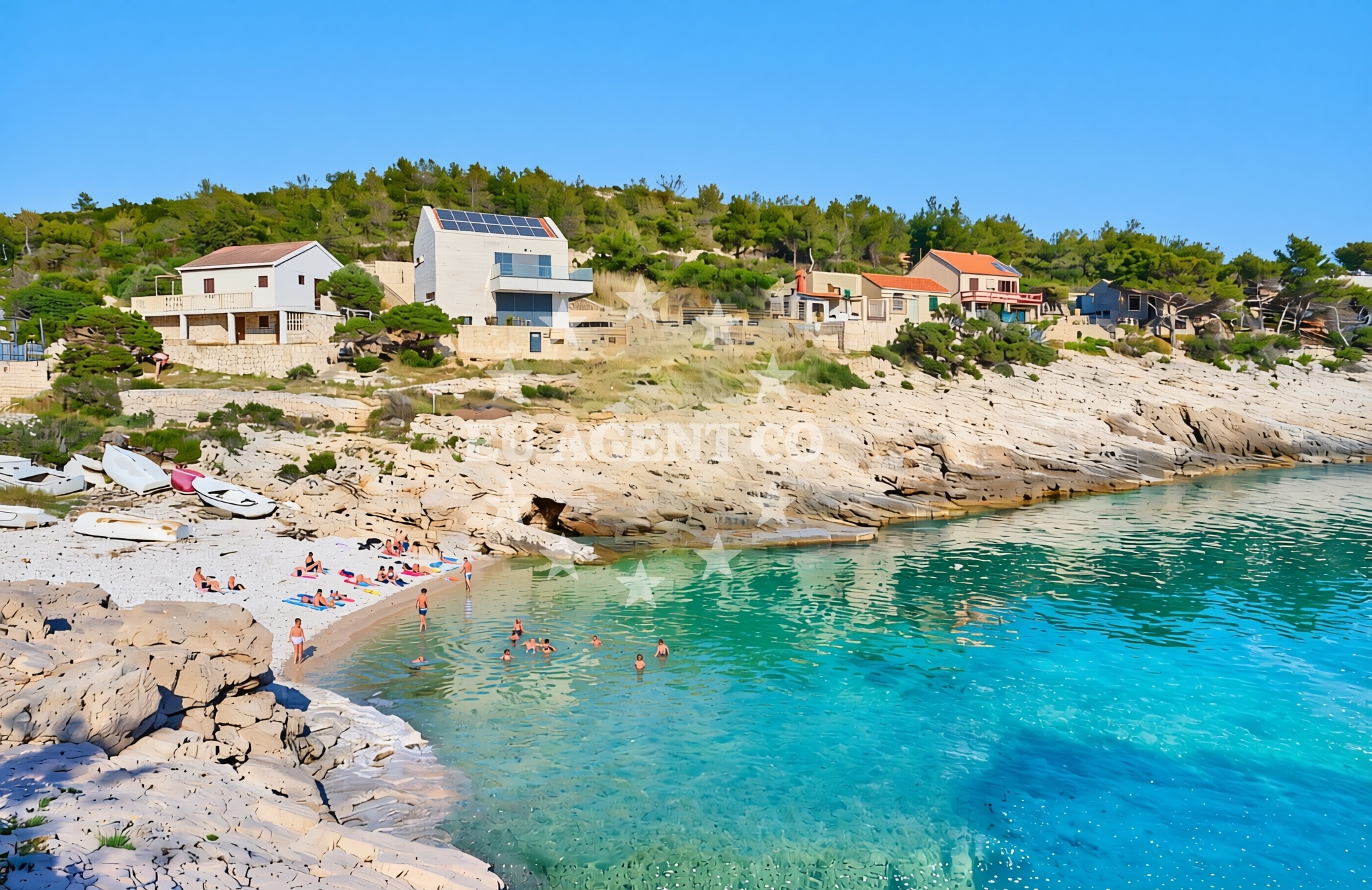 Overview of Marinje Zemlje (Vis): beaches and coves (3) in Marinje Zemlje (Vis)