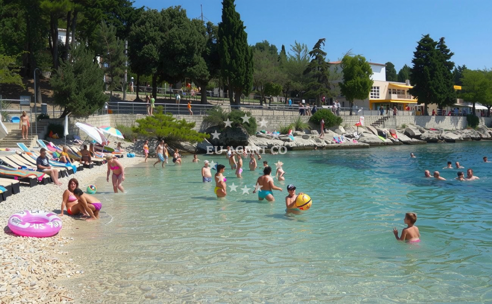 Additional view of Marsal Tito beach in Girandella 7, Rabac