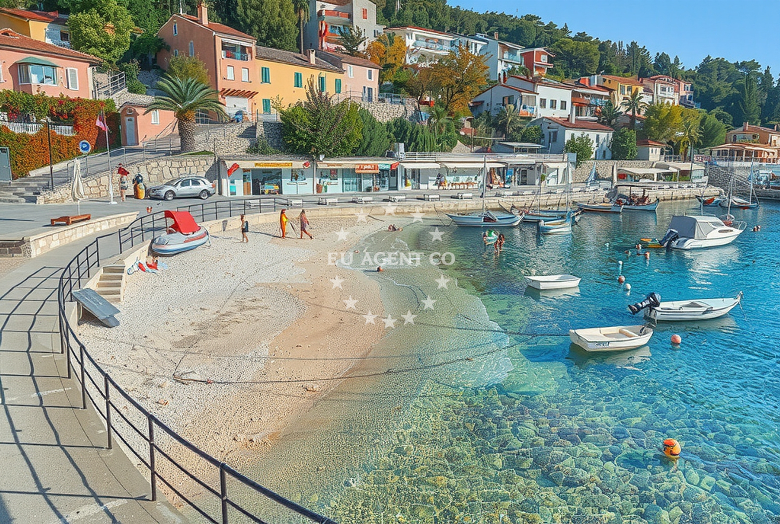 Additional view of Marsal Tito beach in Girandella 7, Rabac