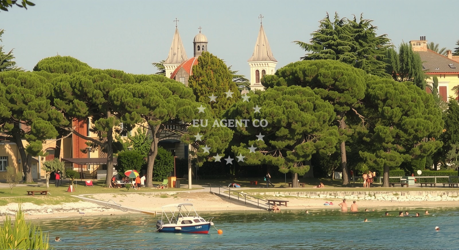 Beach facilities and surroundings at Martin Horvat Hospital Beach