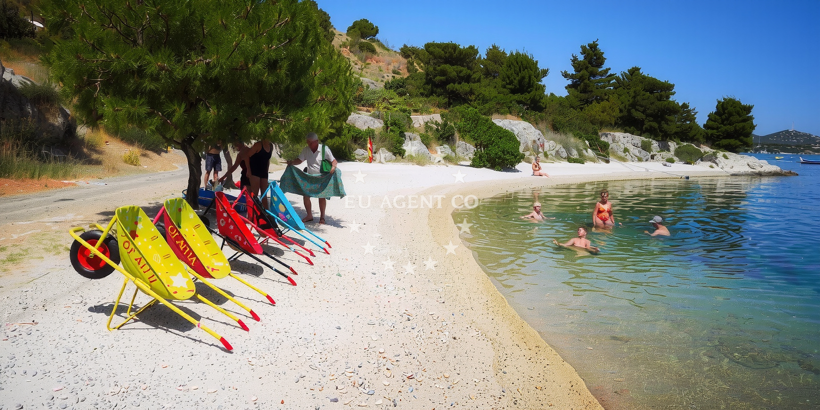Sea and coastal view of Martinska beach in Kornatska 29, Šibenik