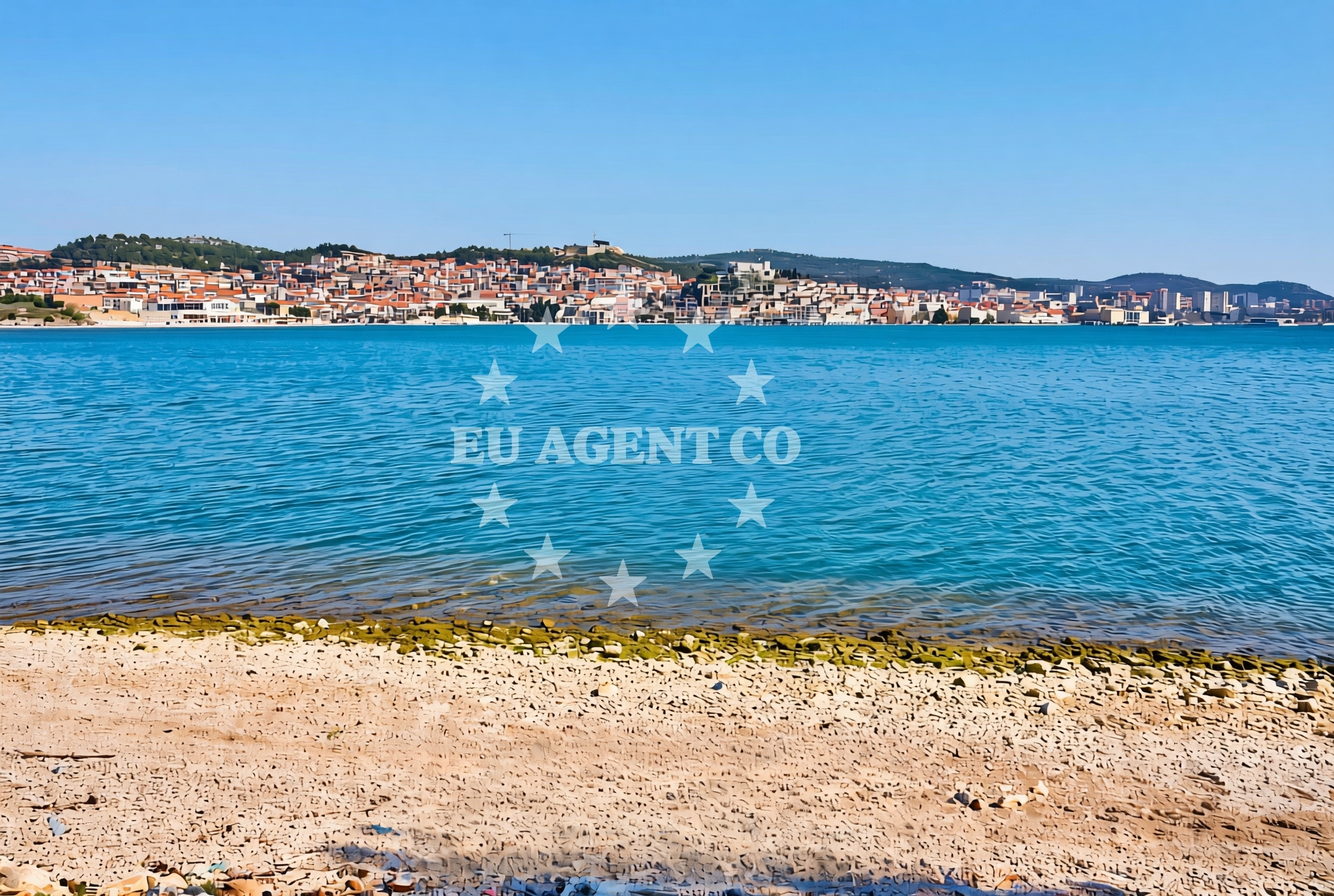 Sea and coastal view of Martinska jug, Šibenik Beach in Martinska jug