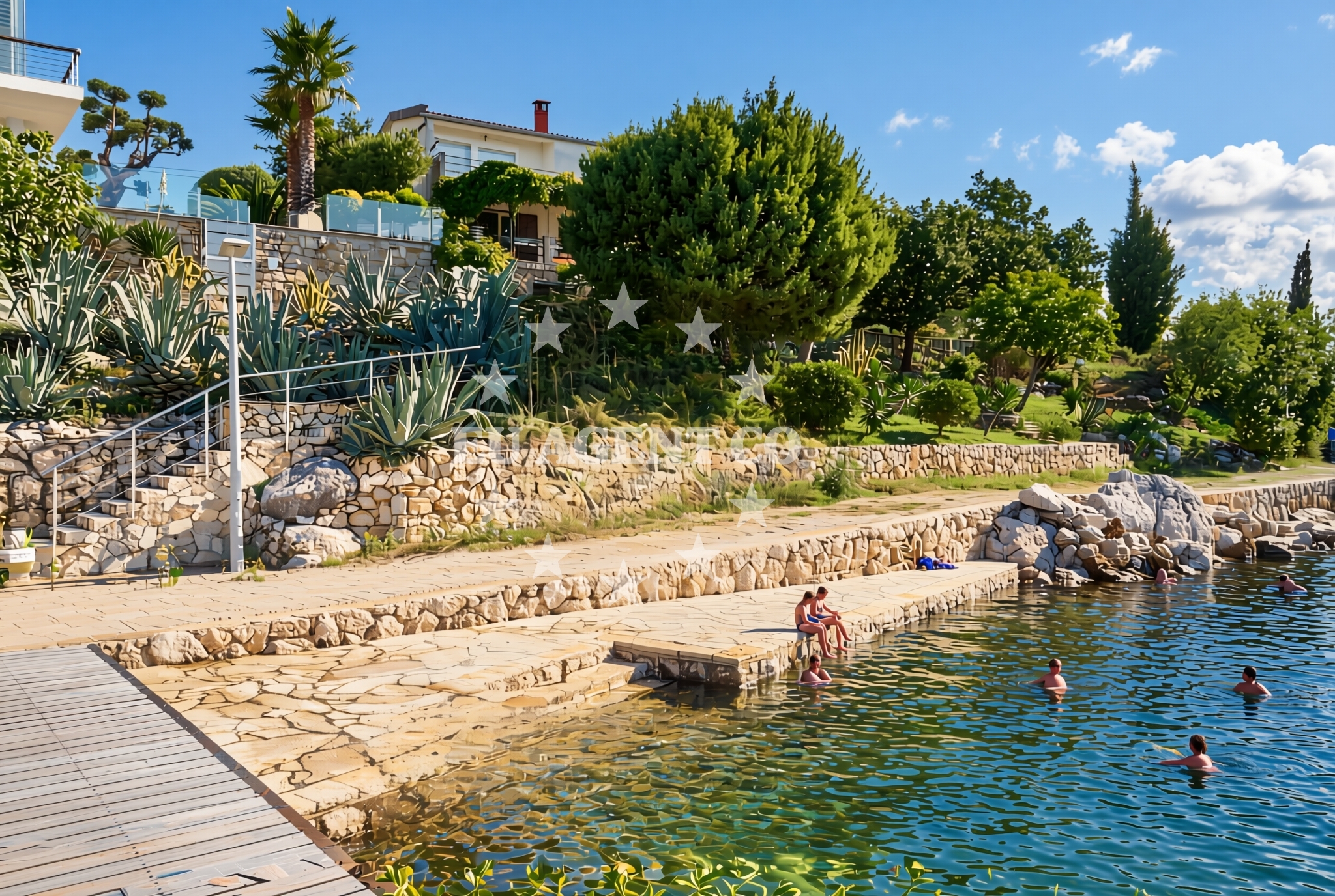 Beach facilities and surroundings at Maslenica: beaches and coves (4) in Maslenica
