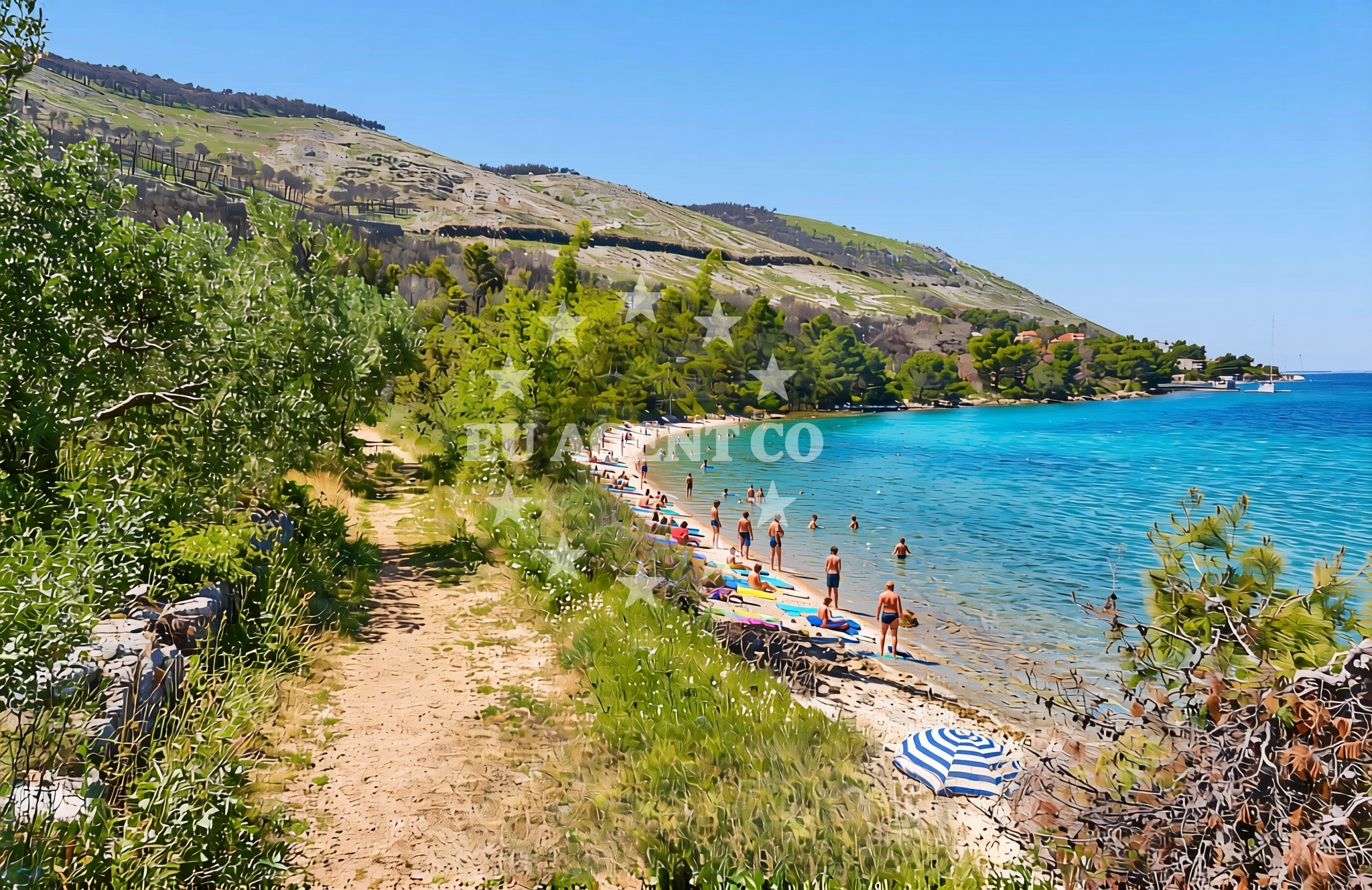 Overview of Maslina, Grebaštica Beach in Maslina