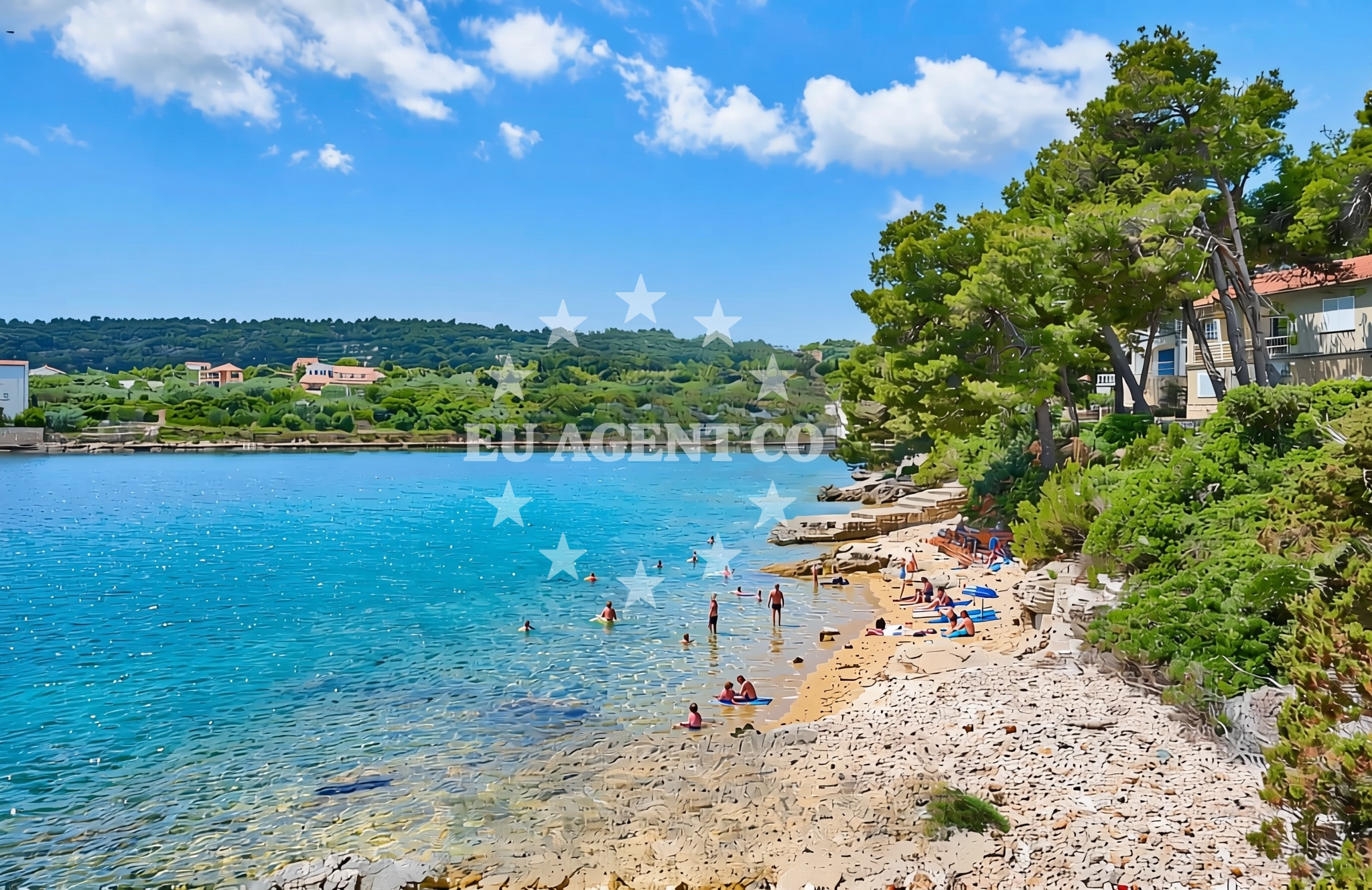 Overview of Maslinčica istok, Veli Iž (Iž) Beach in Maslinčica istok