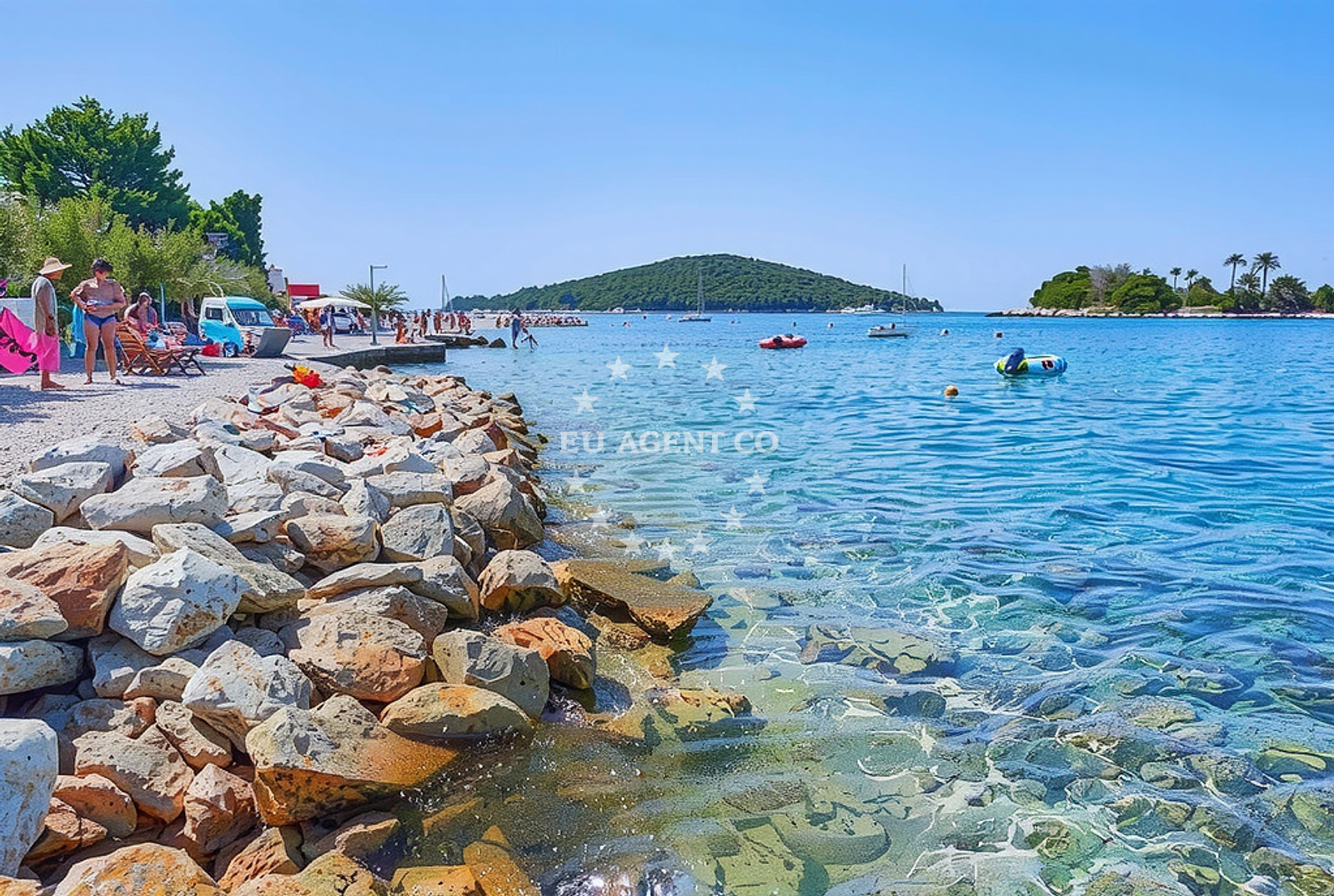 Additional view of Maslinica beach in Obala braće Marchi 19, Maslinica, Grohote