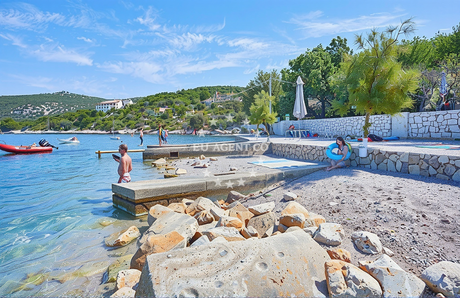 Additional view of Maslinica beach in Obala braće Marchi 19, Maslinica, Grohote