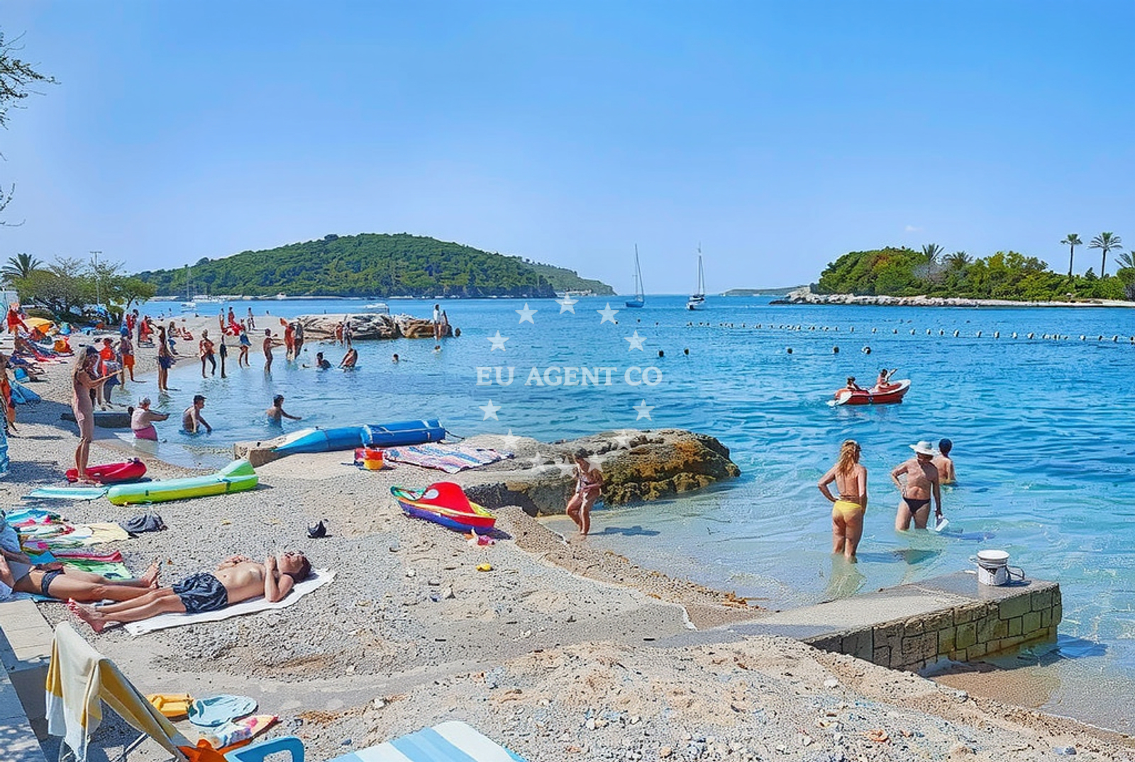 Additional view of Maslinica beach in Obala braće Marchi 19, Maslinica, Grohote