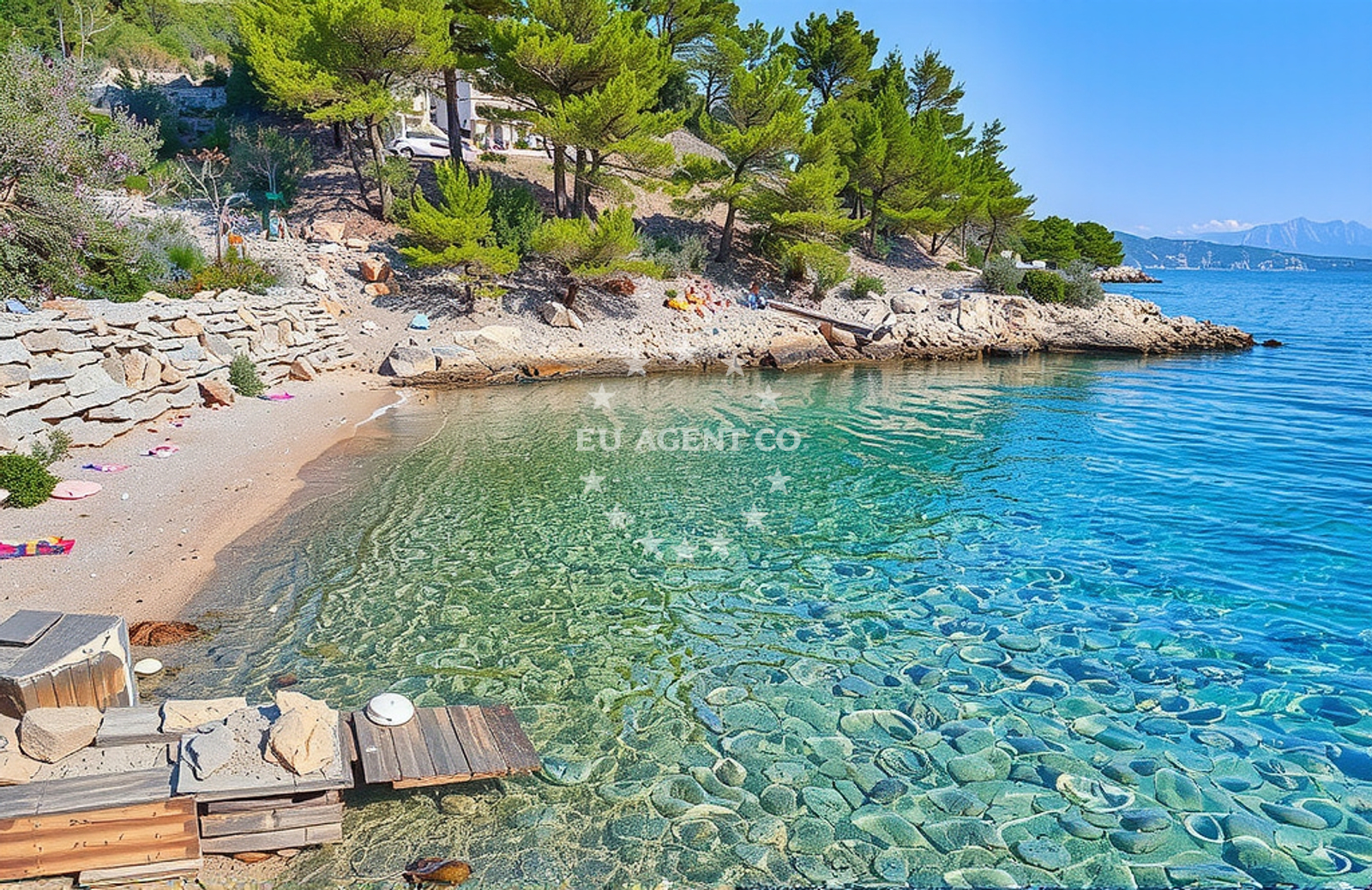 Additional view of Maslinica beach in , Vrboska