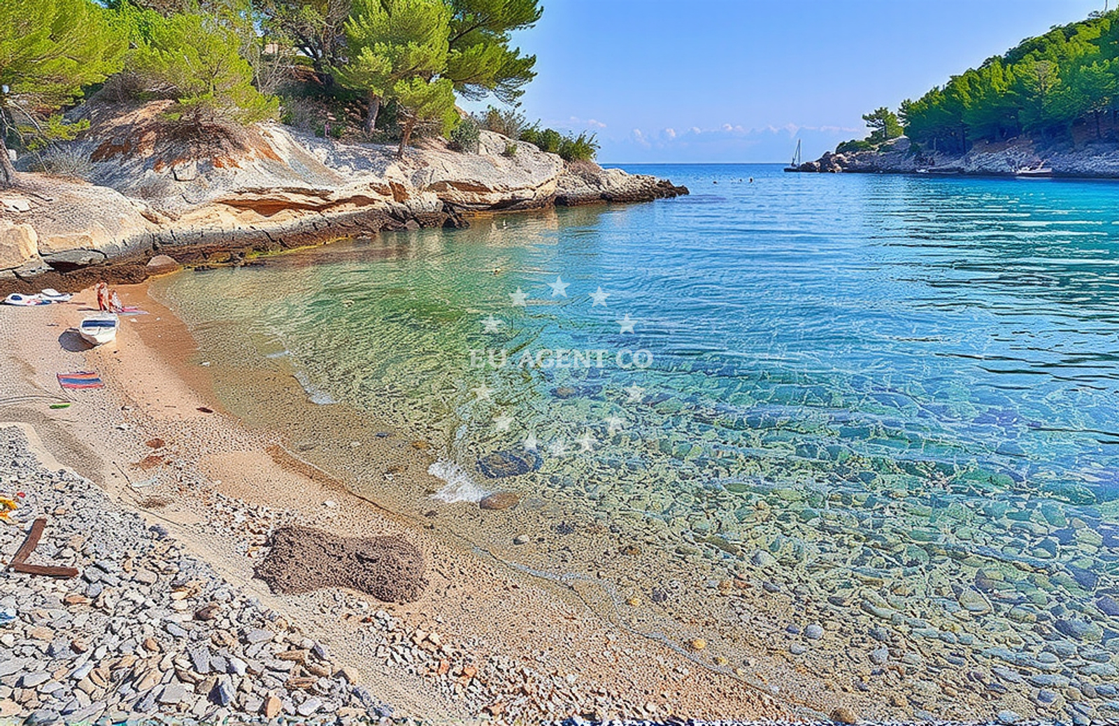 Additional view of Maslinica beach in , Vrboska