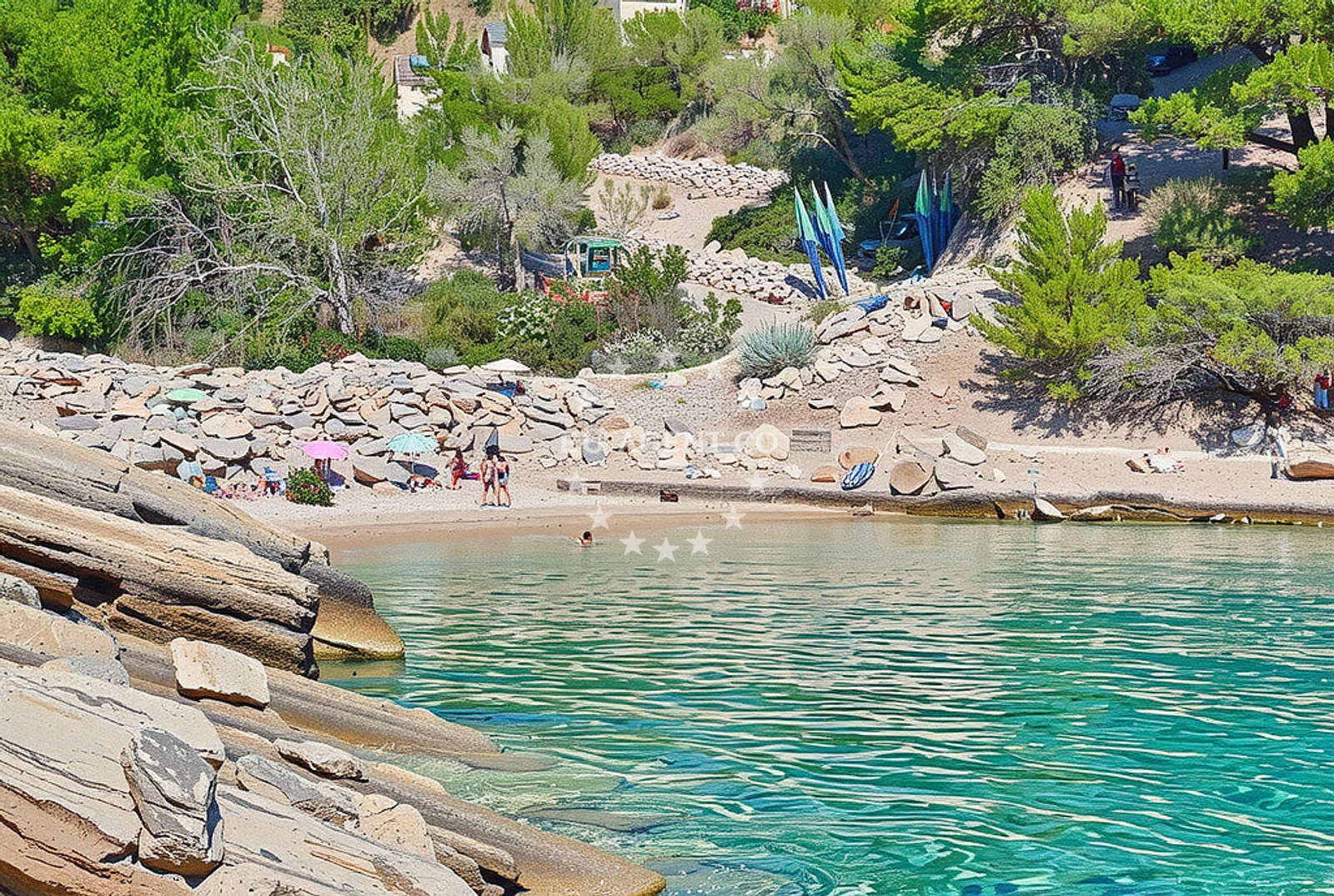 Additional view of Maslinica beach in , Vrboska
