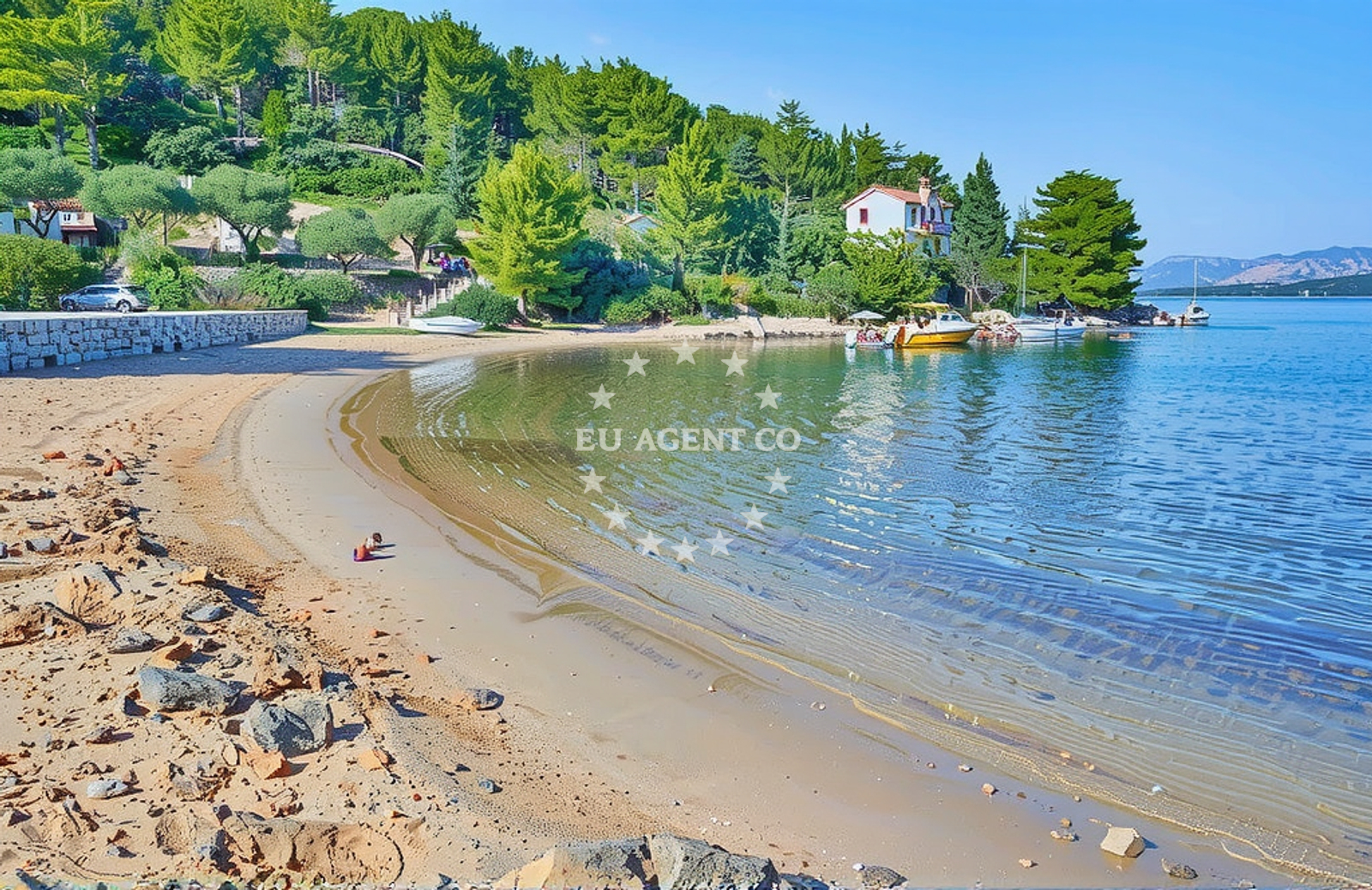 Additional view of Maslinica beach in Uvala Maslinica, Stari Grad