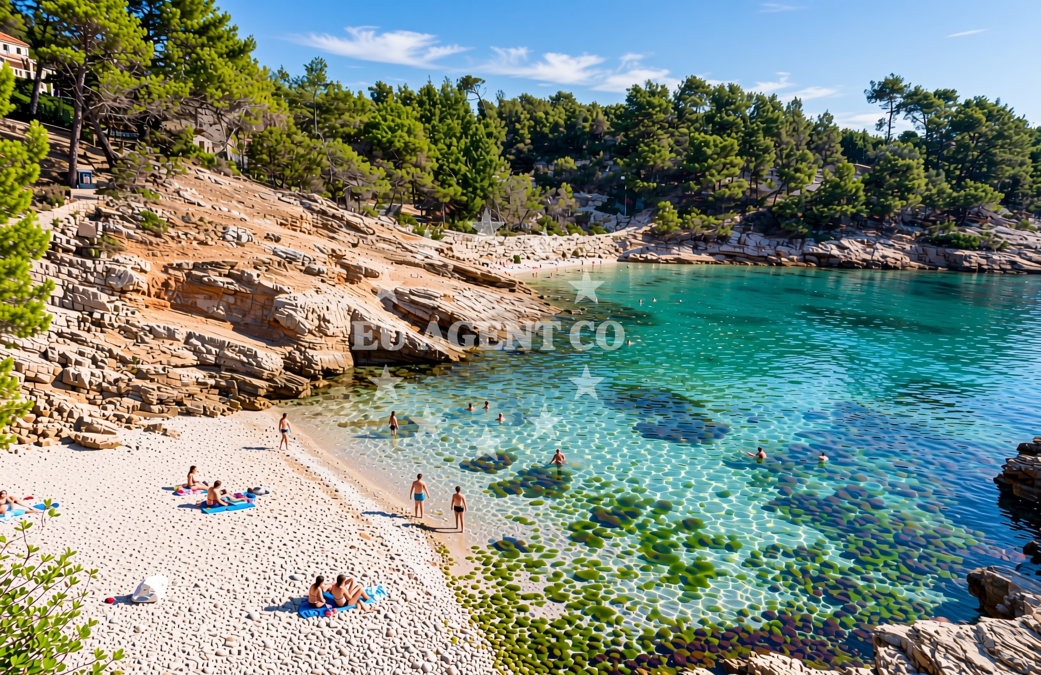 Additional view of Maslinica jug, Vrboska (Hvar) Beach in Maslinica jug
