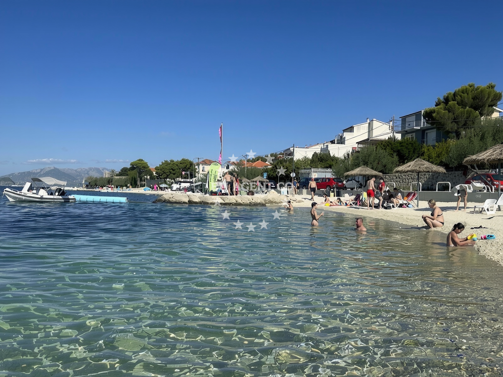 Sea and coastal view of Mastrinka Beach in Put Sv. Križa 54, Trogir