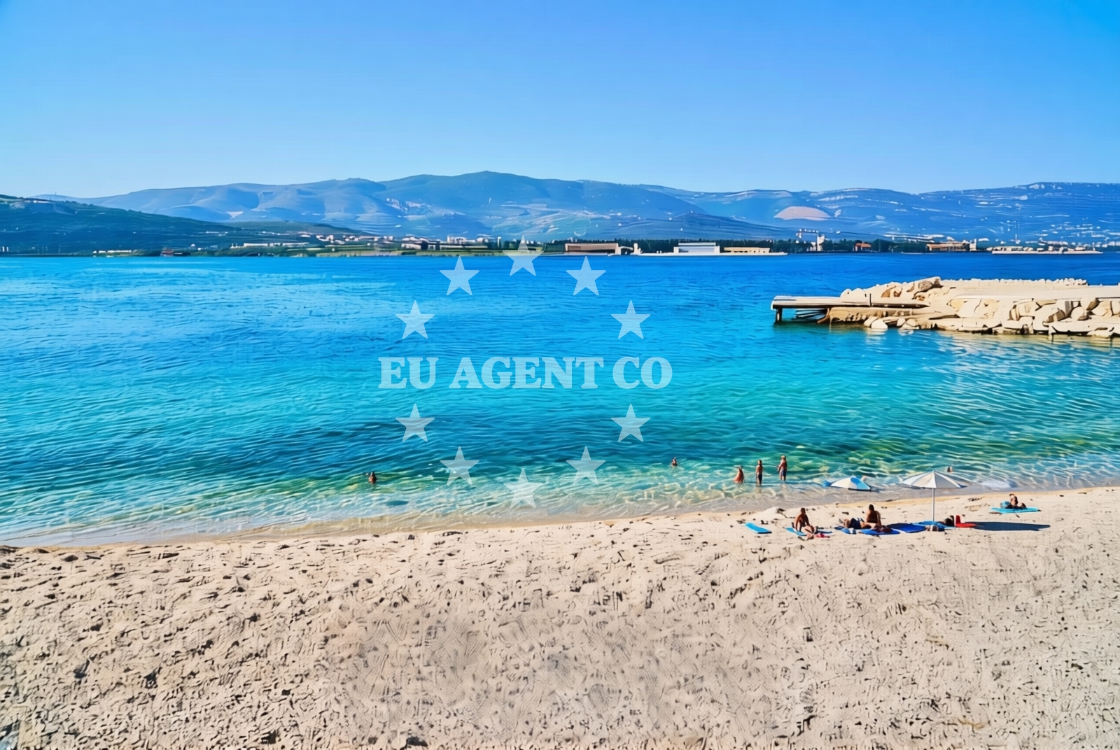 Overview of Mastrinka istok, Mastrinka (Čiovo) Beach in Mastrinka istok