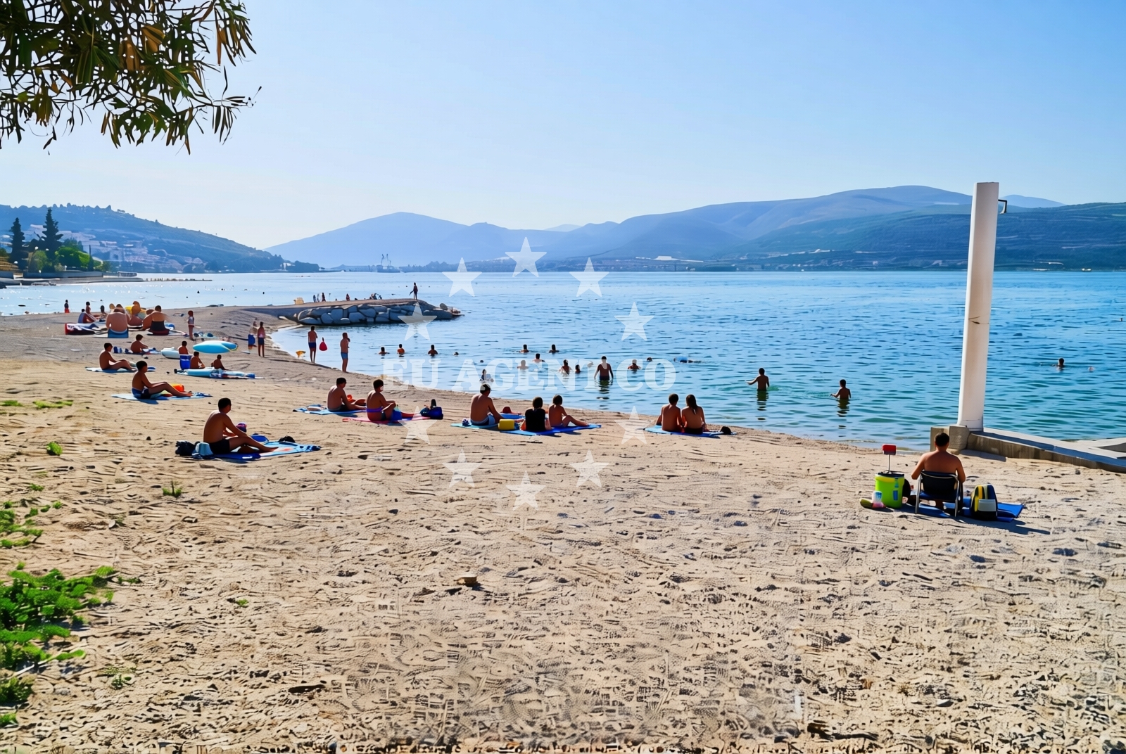 Sea and coastal view of Mastrinka istok, Mastrinka (Čiovo) Beach in Mastrinka istok