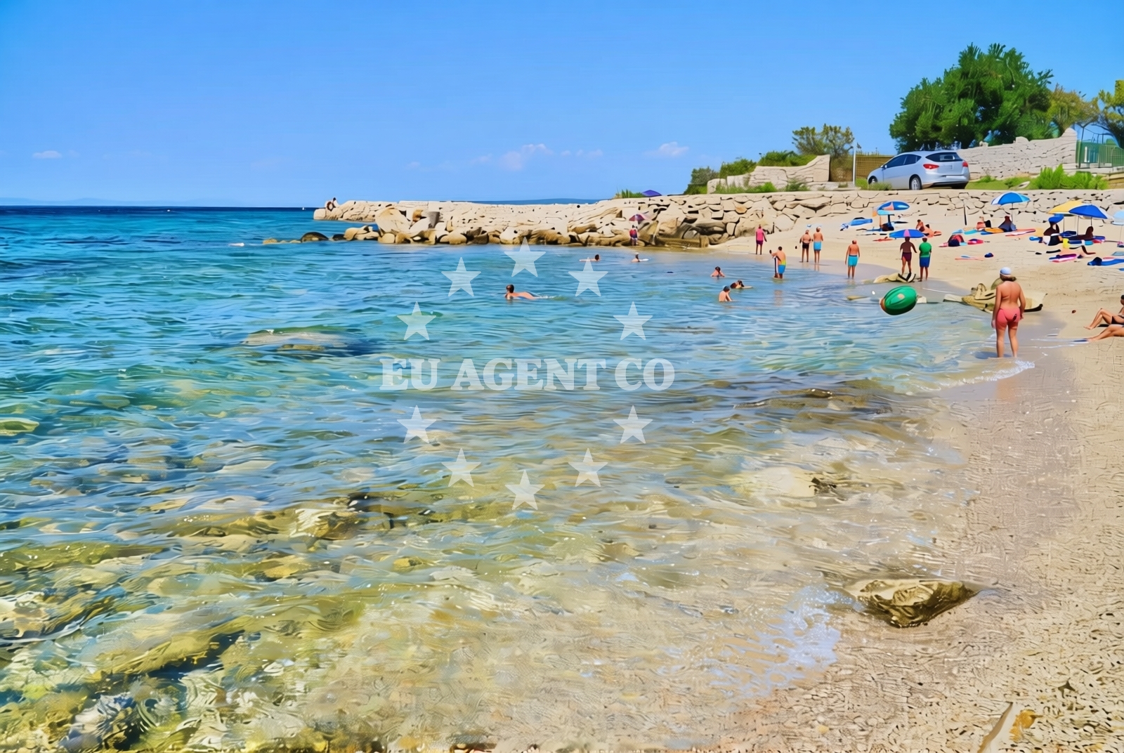 Overview of Mata sjever, Lun (Pag) Beach in Mata sjever