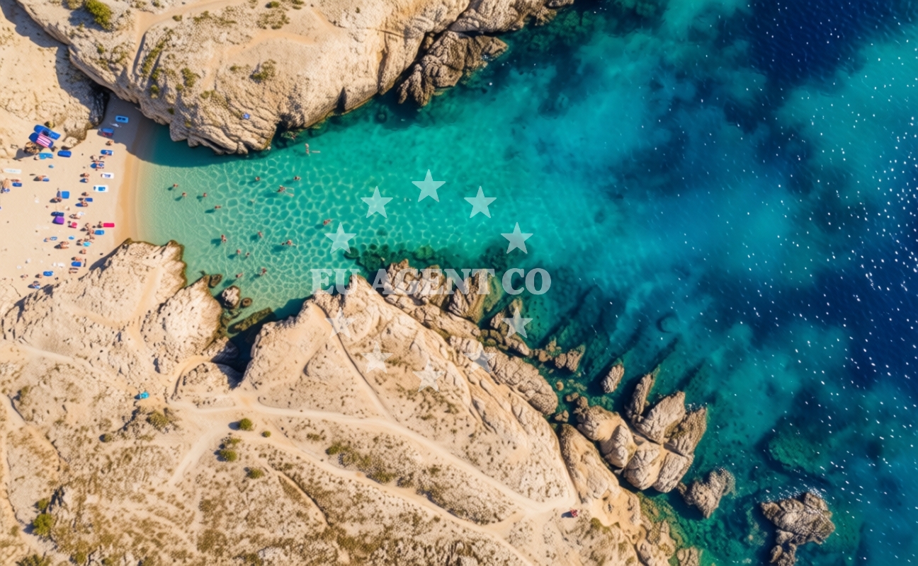Sea and coastal view of Matejina uvala in , Vrsi