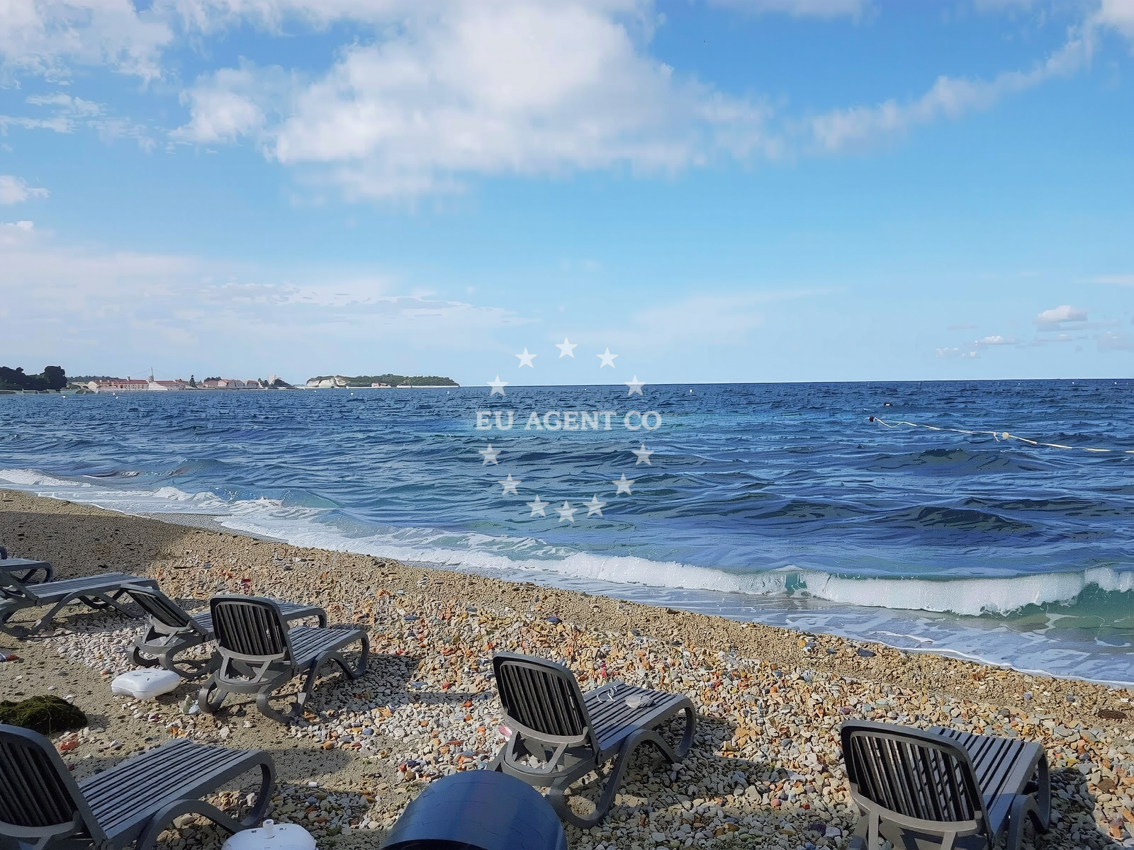 Sea and coastal view of Materada beach in Materada 31, Poreč