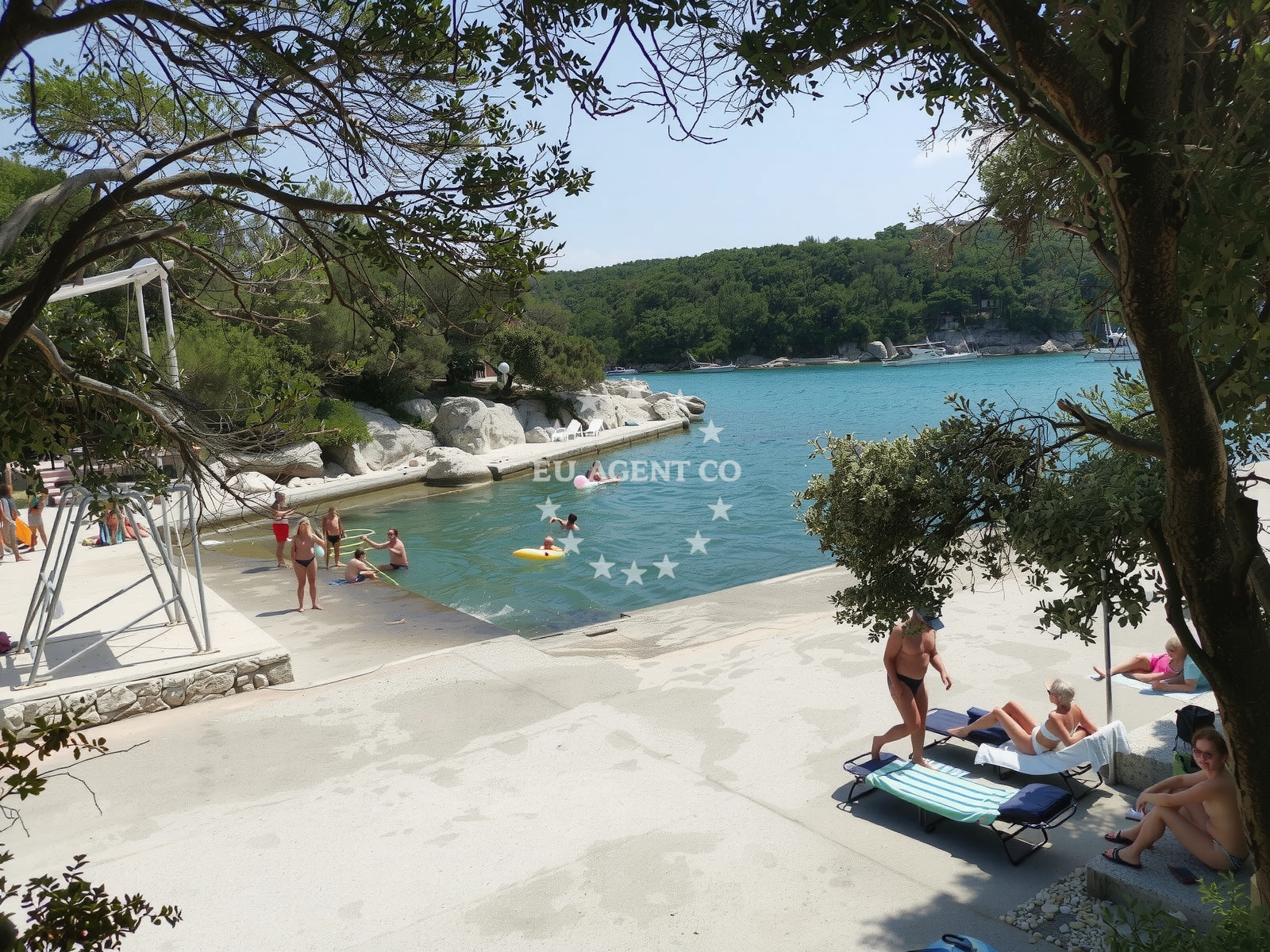 Sea and coastal view of Matovica beach in 77b Kampor, Kampor