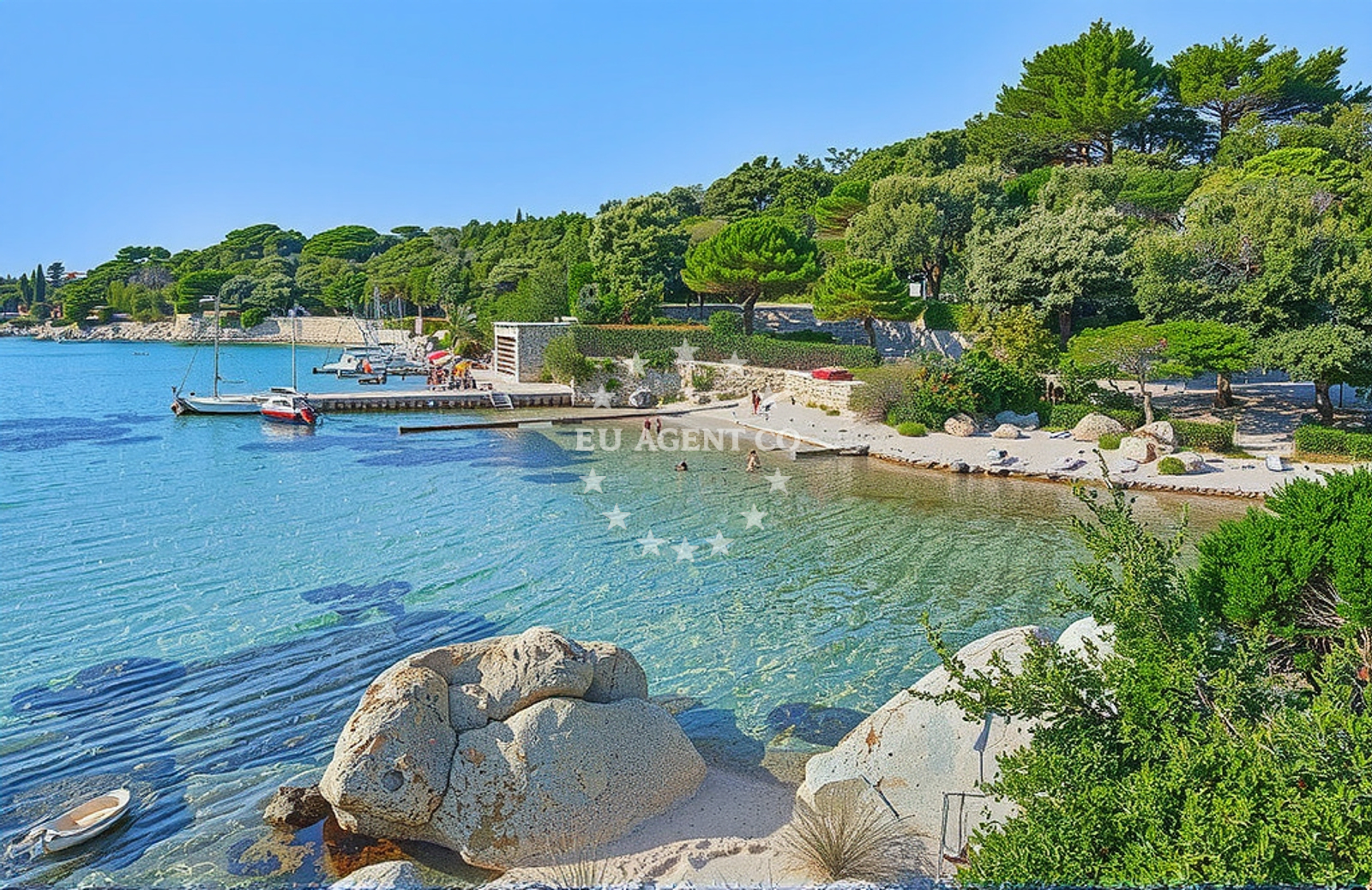 Additional view of Matovica beach in 77b Kampor, Kampor