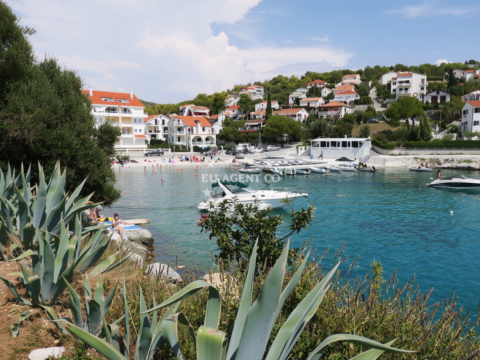 Sea and coastal view of Mavarstica beach in 7 Put Sv. Mavra, Trogir