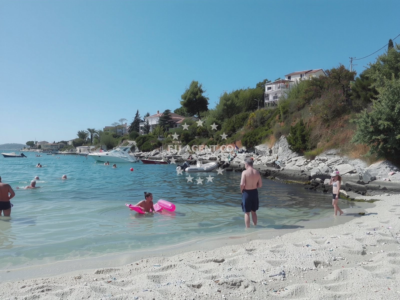Beach facilities and surroundings at Mavarstica beach in 7 Put Sv. Mavra, Trogir