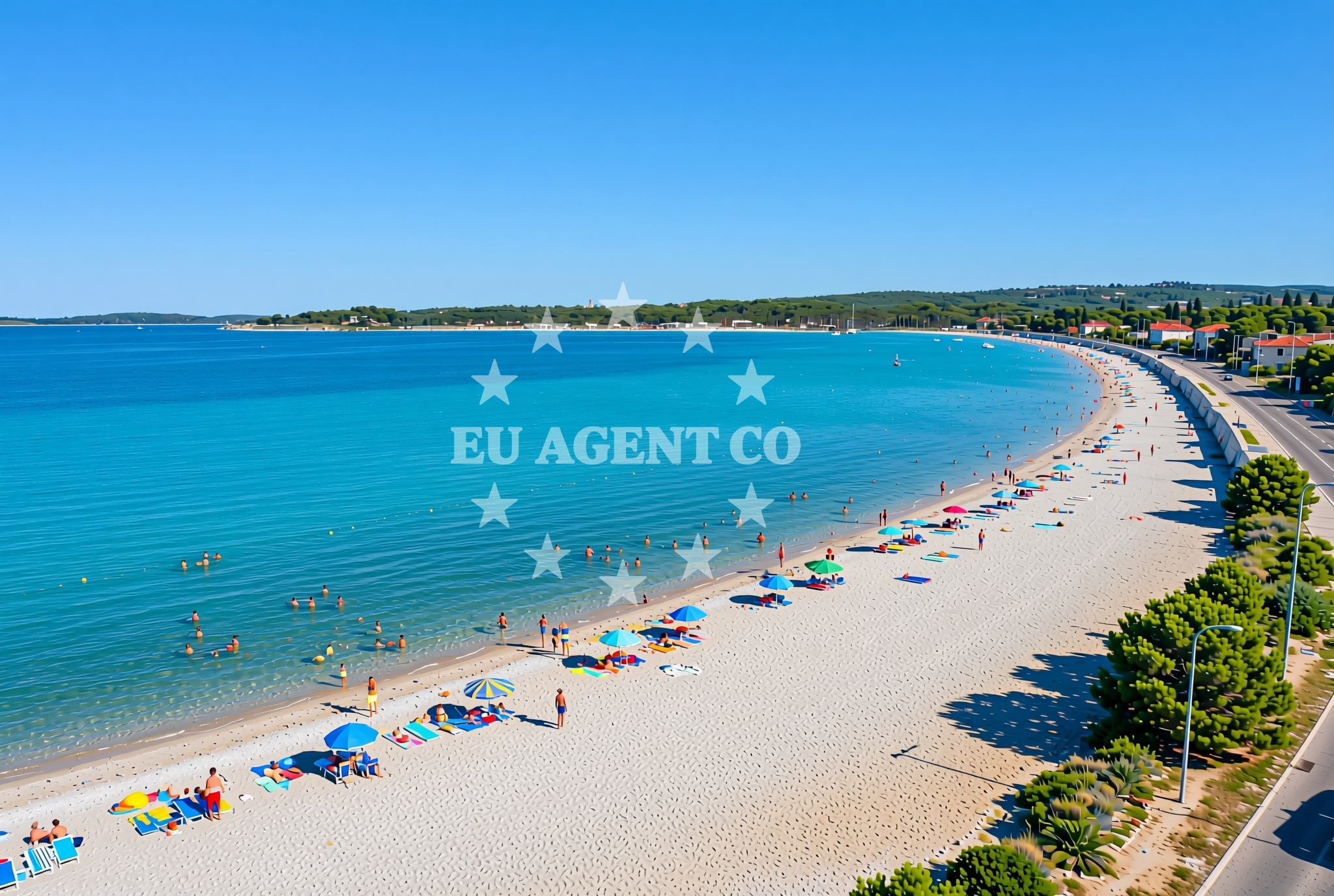 Shoreline and swimming area at Medulin: beaches and coves (14) in Medulin