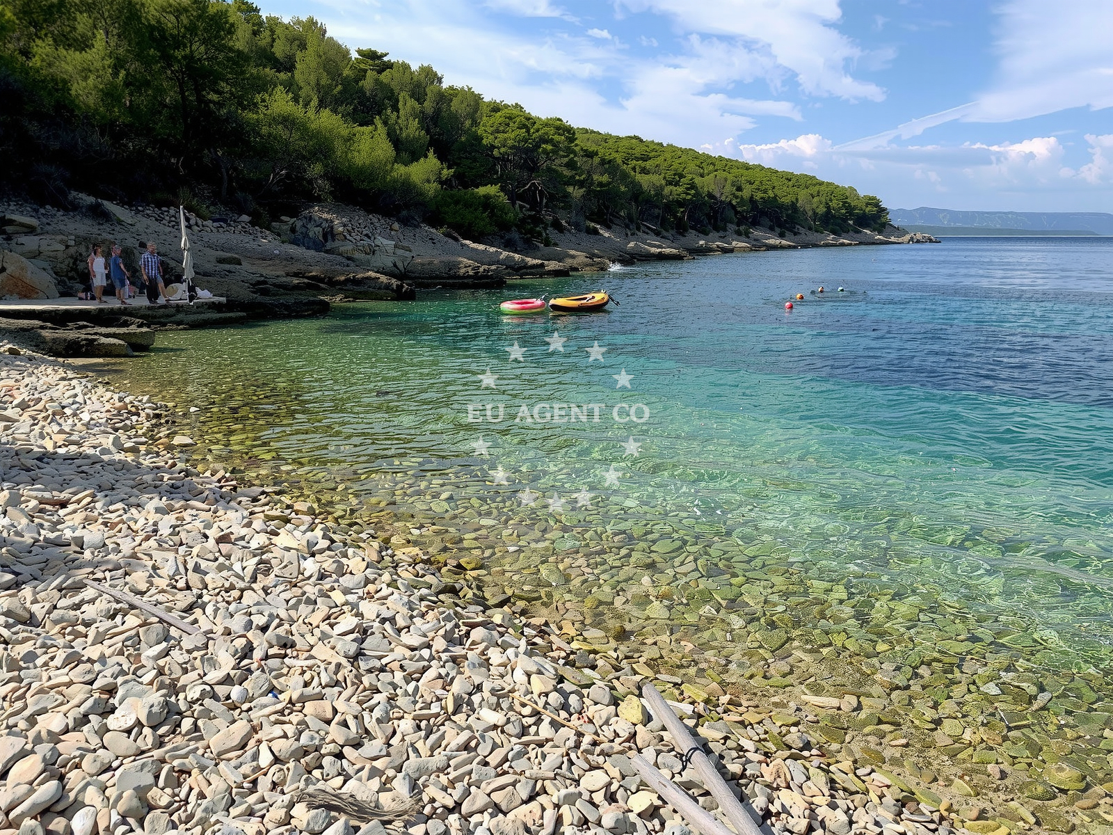 Sea and coastal view of Meduza beach in Gradina 7, Vela Luka