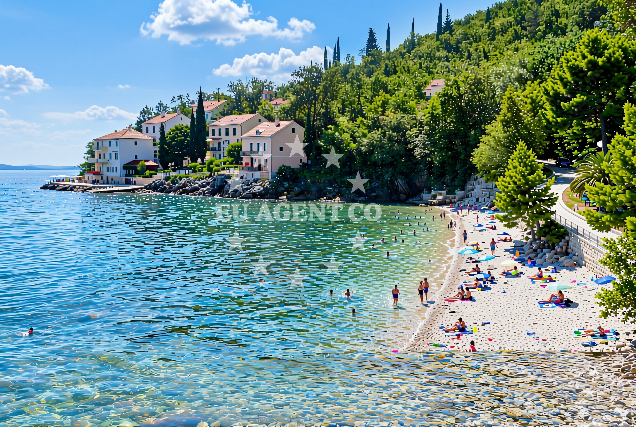 Shoreline and swimming area at Medveja: beaches and coves (2) in Medveja