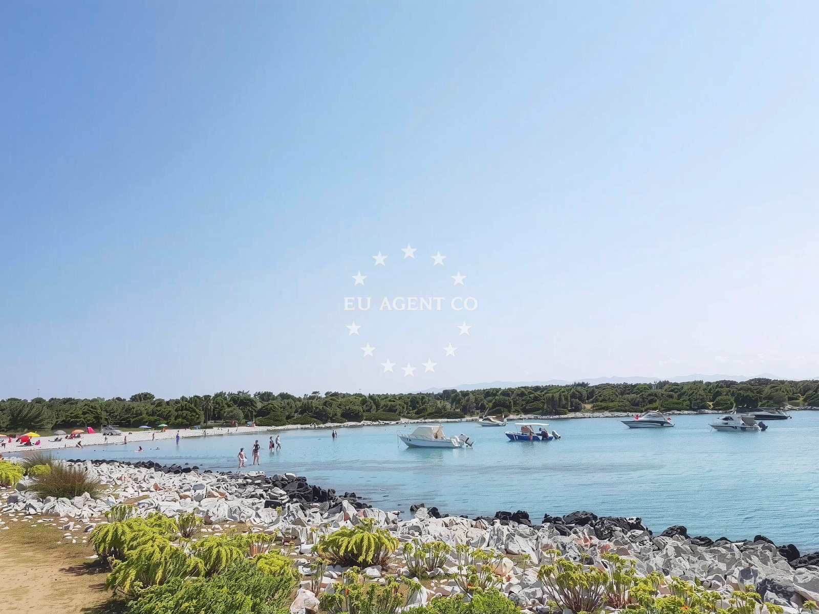 Sea and coastal view of Meli beach in USTRINE 9 1, Ustrine