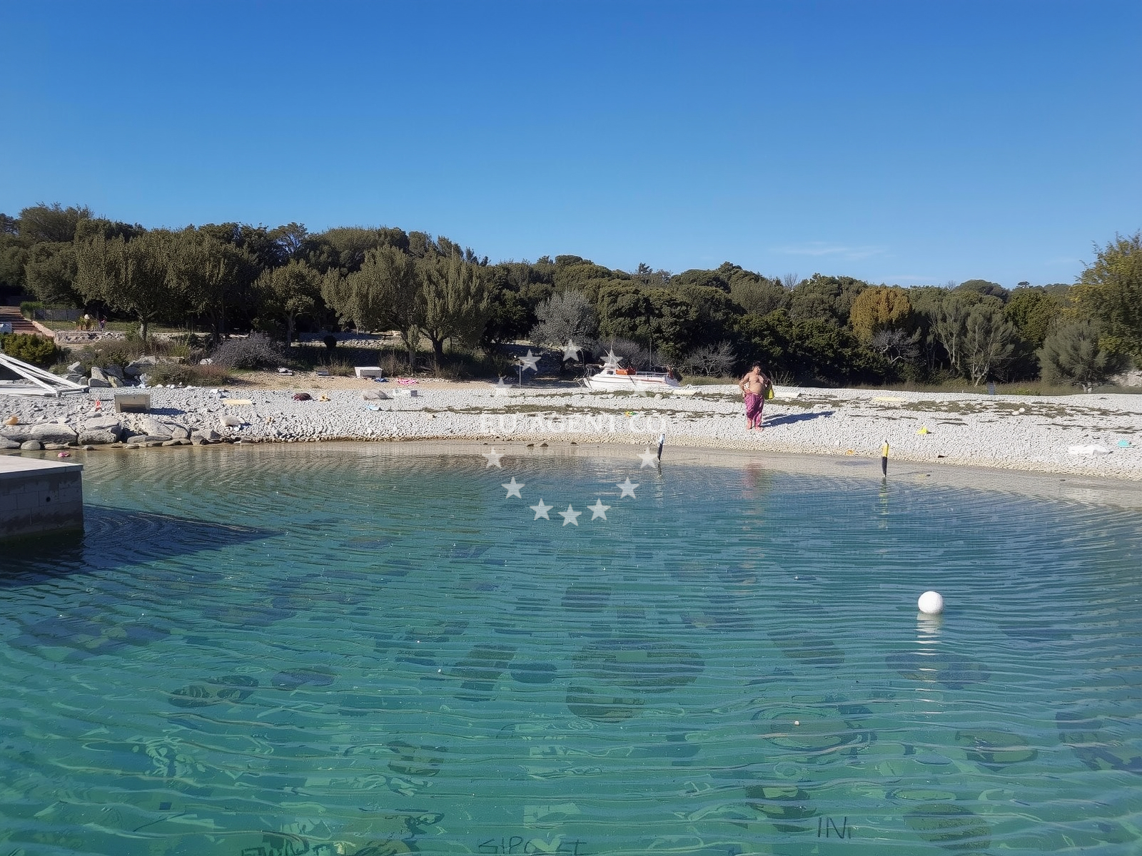 Beach facilities and surroundings at Meli beach in USTRINE 9 1, Ustrine