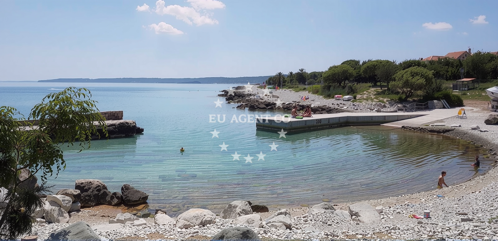 Beach facilities and surroundings at Meli II beach in Belej 61, Belej