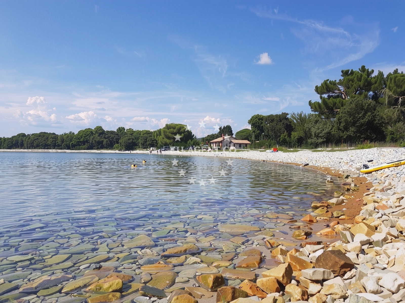 Shoreline and swimming area at Meneghetti beach in Barbariga 9, Barbariga