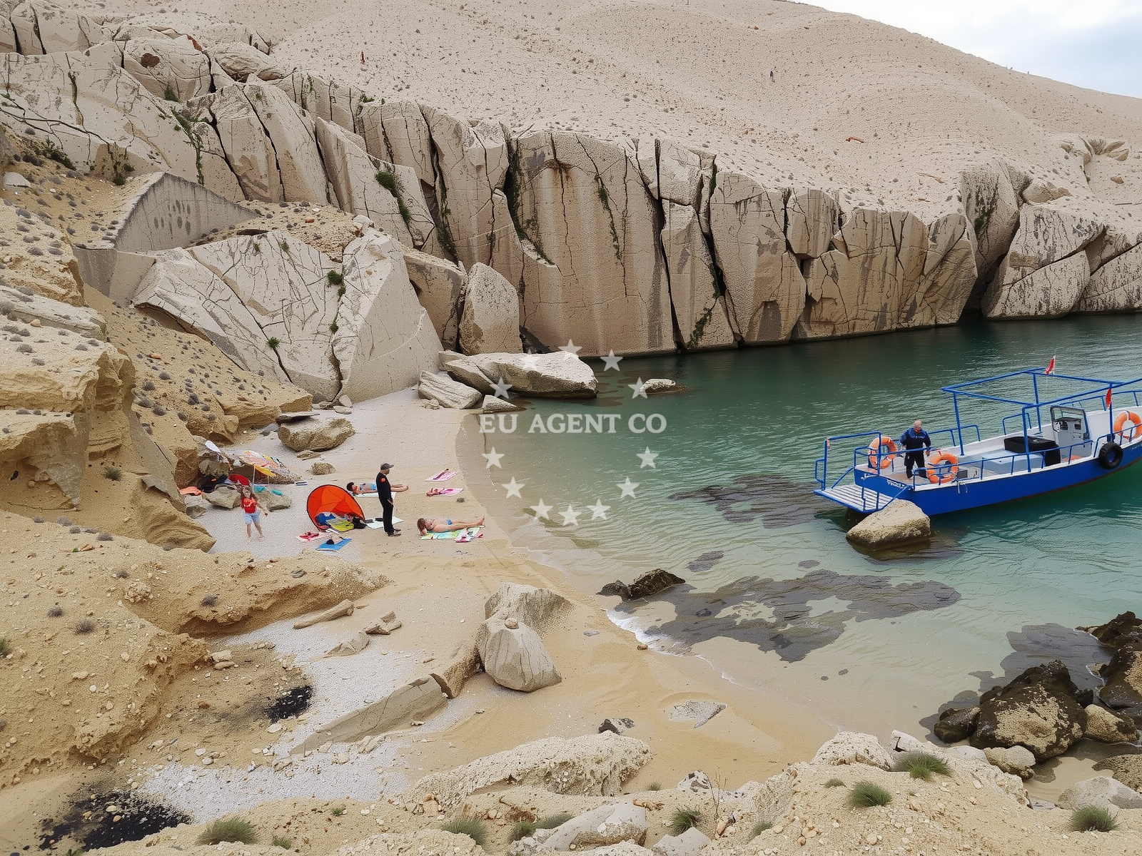 Sea and coastal view of Mercury beach in Šibenska 23, Pag