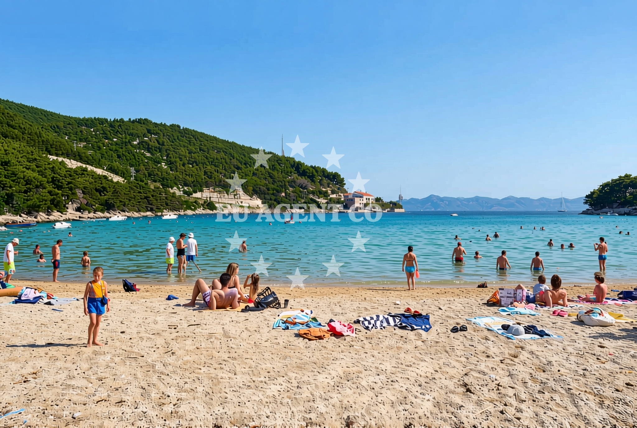 Shoreline and swimming area at Metohija: beaches and coves (1) in Metohija
