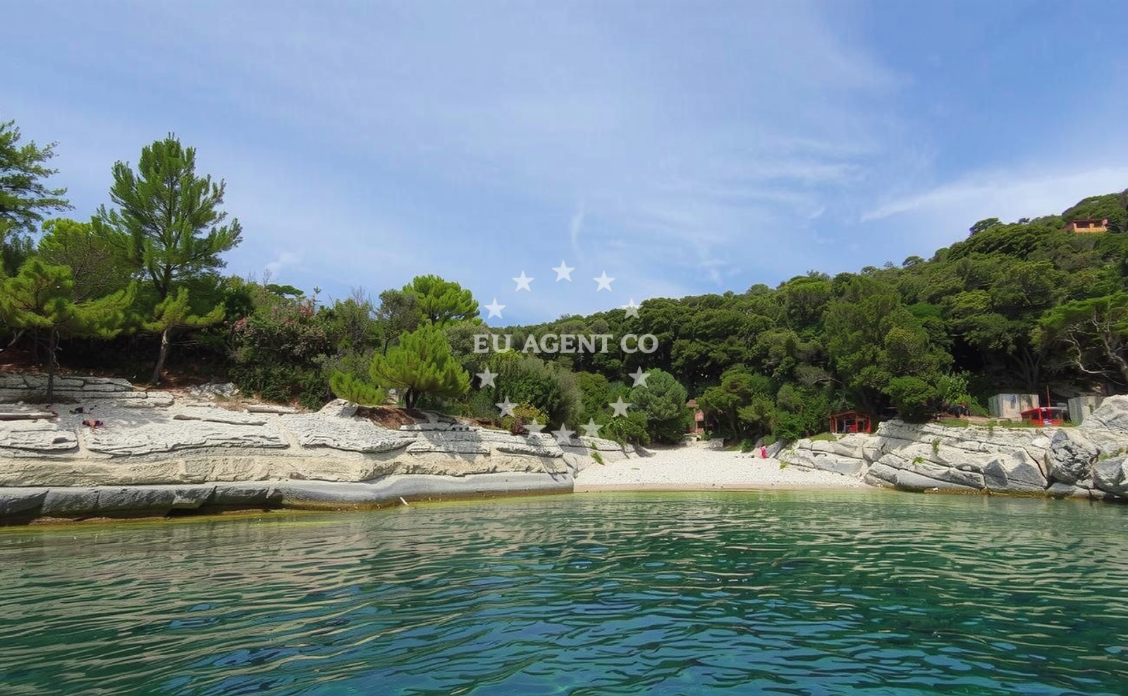 Beach facilities and surroundings at Mezoporat beach in Kavran 3b, Kavran