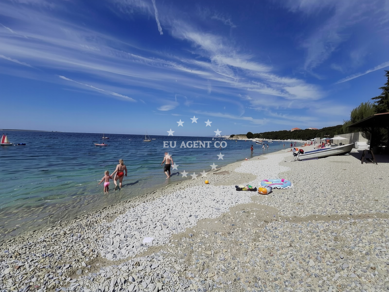 Sea and coastal view of Miholascica beach in Miholašćica 1i, Miholašćica
