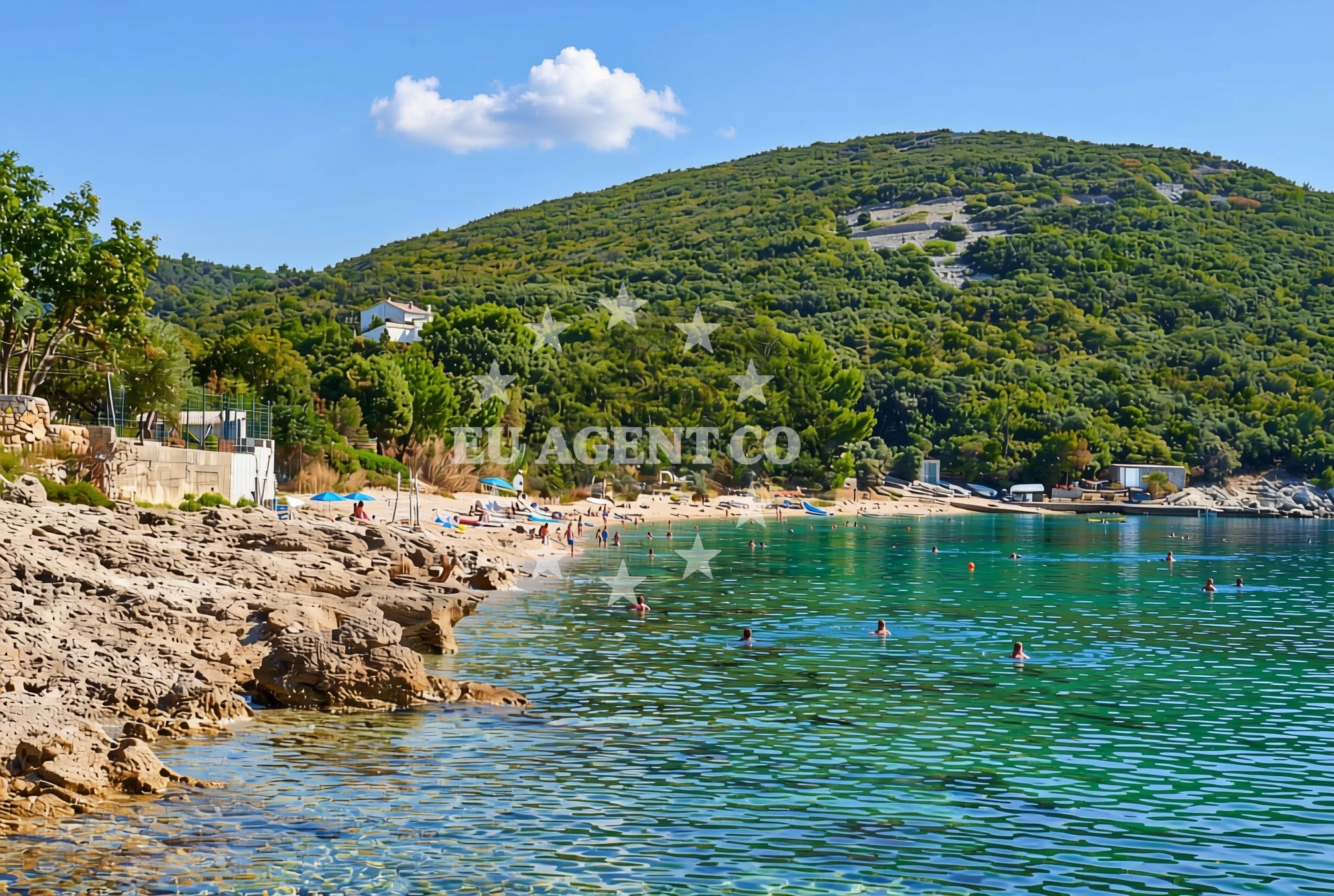 Shoreline and swimming area at Miholašćica (Cres): beaches and coves (5) in Miholašćica (Cres)